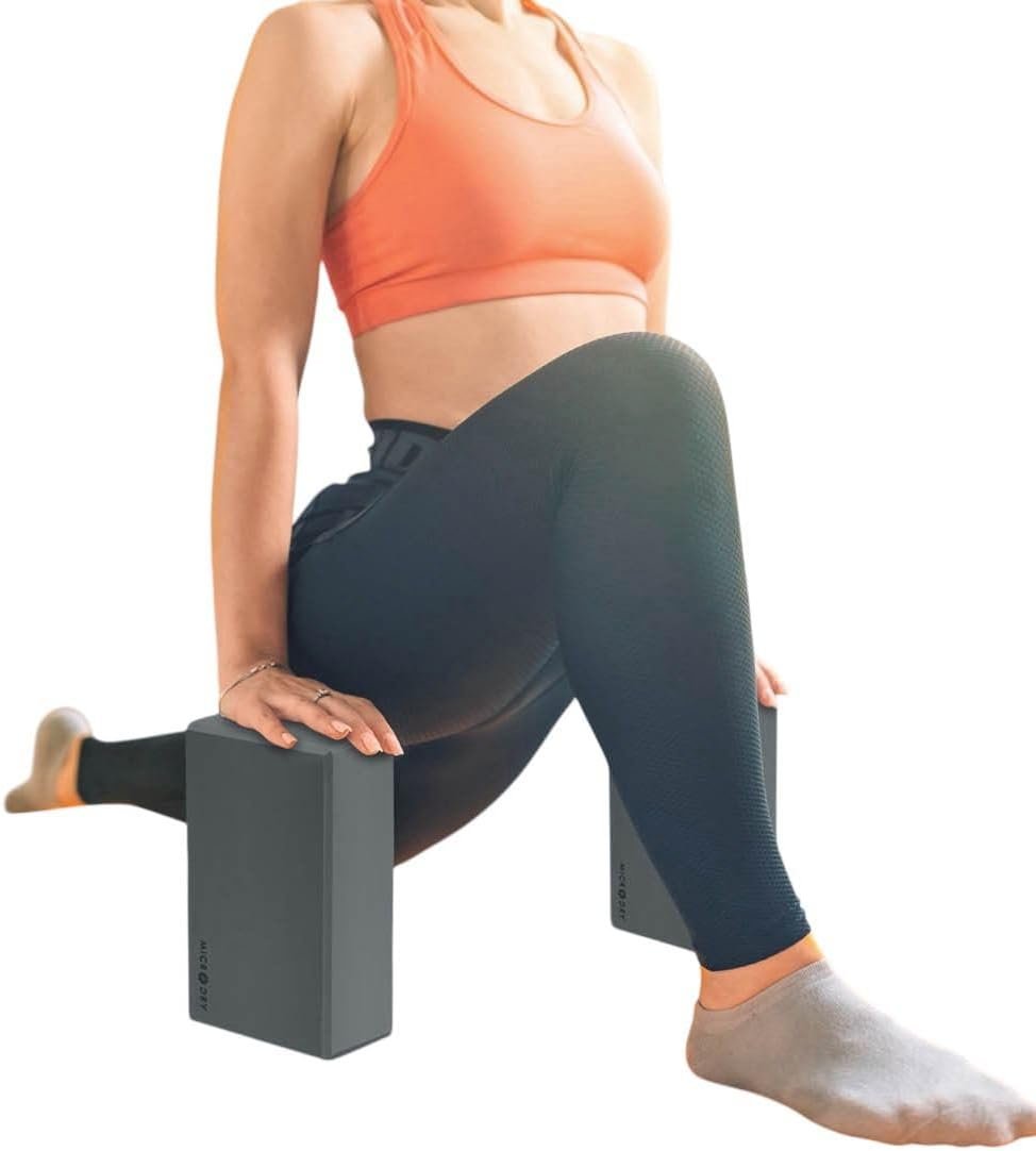 MICRODRY – Stretching & Exercise Foam Blocks, Yoga, Pilates Equipment for Home Workouts, Fitness Accessories for Home & Gym, Slip-Resistant, EVA Foam Block, 9 x 4 x 6 inches