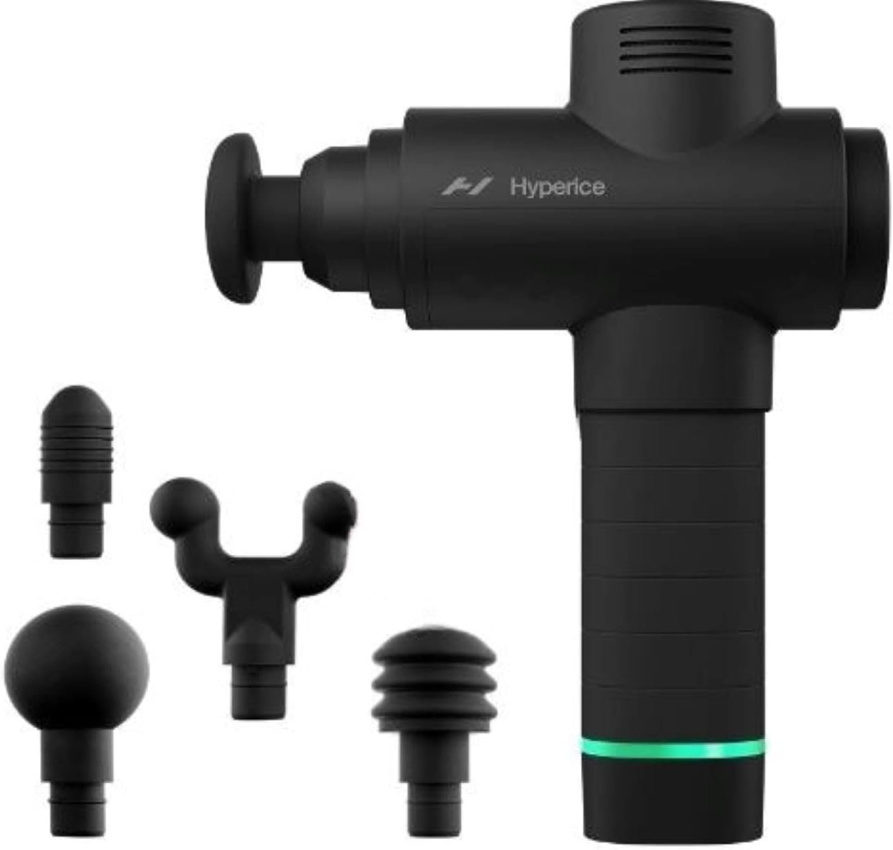 Hyperice Hypervolt 2 Black – Featuring Quiet Glide Technology – Handheld Percussion Massage Gun | 3 Speeds, 5 Interchangeable Heads | Helps Relieve Sore Muscles and Stiffness
