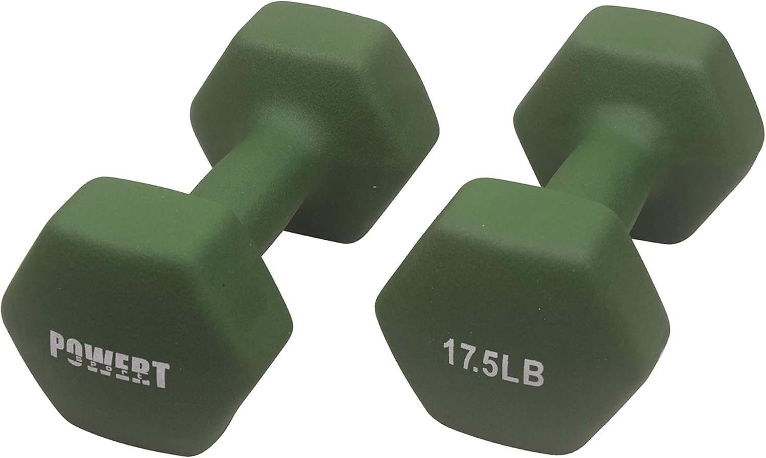 POWERT HEX Neoprene Dumbbell |Coated Colorful Hand Weights in Pair