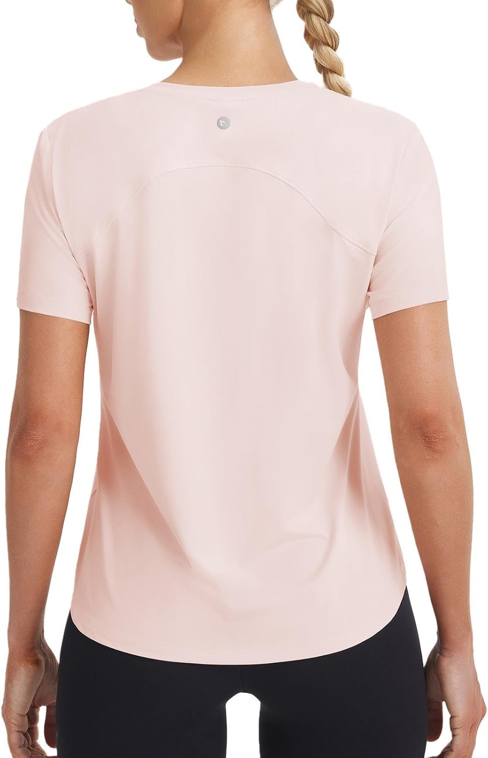 baleaf Ice Cooling Short Sleeve Workout Tops for Women Running Shirts UPF 50+ Athletic Tennis Yoga Split Back Quick Dry