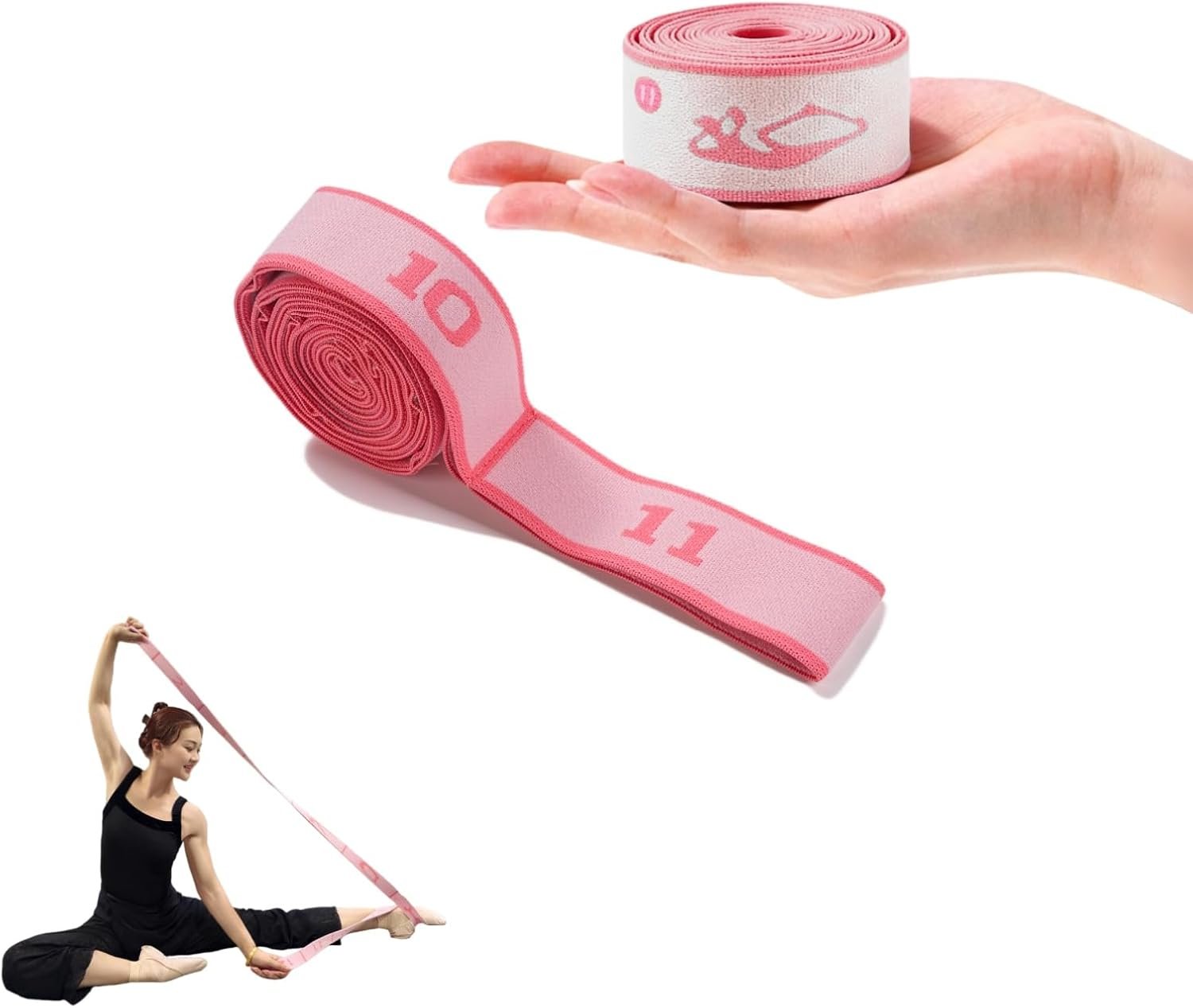 Multi-Loop Stretch Band – Yoga, Pilates, Ballet, and Physical Therapy Stretching Strap for Flexibility, Leg Stretching, and Exercise – Durable Stretching Equipment