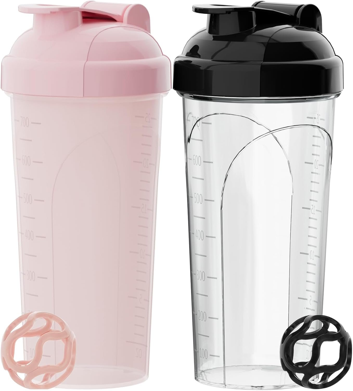 2 Pcs Shaker Bottle for Protein Mixes-protein shaker bottle- for super creamy fitness protein shakes,shaker cups for protein shakes 700ml – Durable, leak-proof
