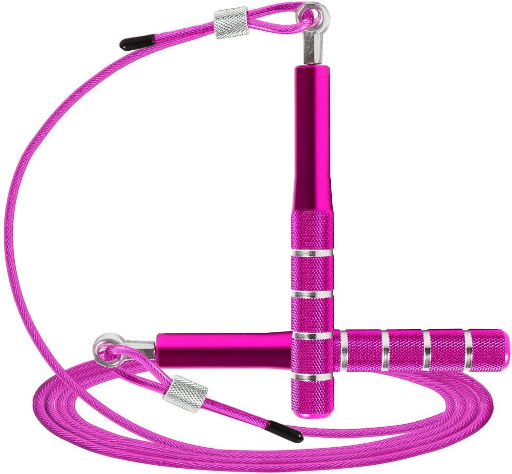 Jump Rope, Wastou Speed Jumping Rope for Training Fitness Exercise, Adjustable Adults Workout Skipping Rope for Men, Women, Kids, Girls