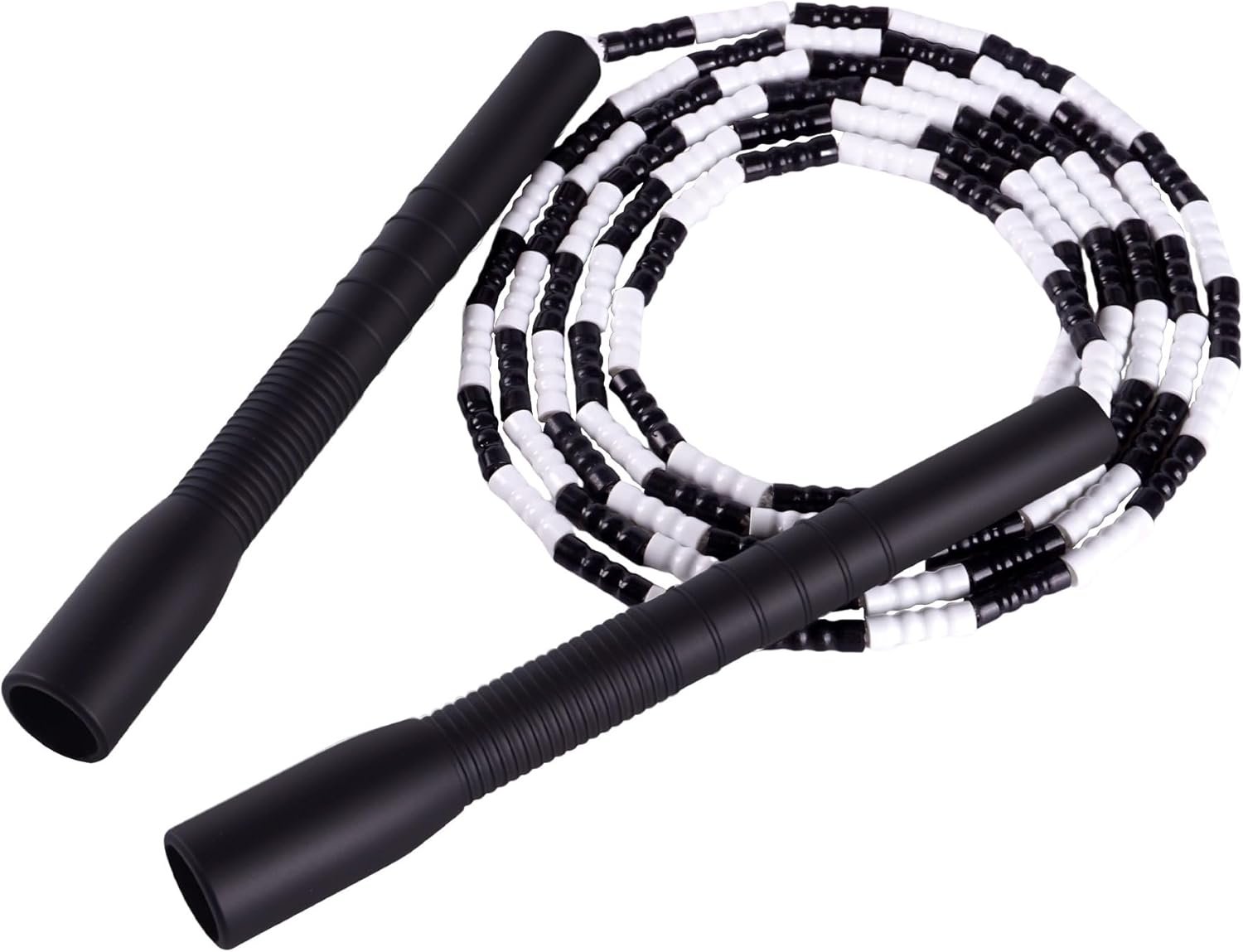 YUEDONG Soft Beaded Jump Rope – World Champion Luke Boon Recommended, Adjustable Tangle-Free, Pain-Free TPU Beads & Anti-Slip Long Handles, Fitness Workout for Adults Kids with Carry Bag