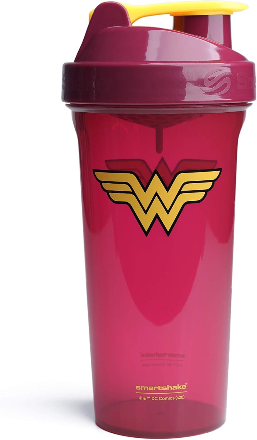 Smartshake Lite Justice League Protein Shaker Bottle 800ml – DC Comics Water Bottle, Leakproof BPA Free Gym Shaker Bottle for Protein Shakes And Protein Powder – Wonder Women Logo