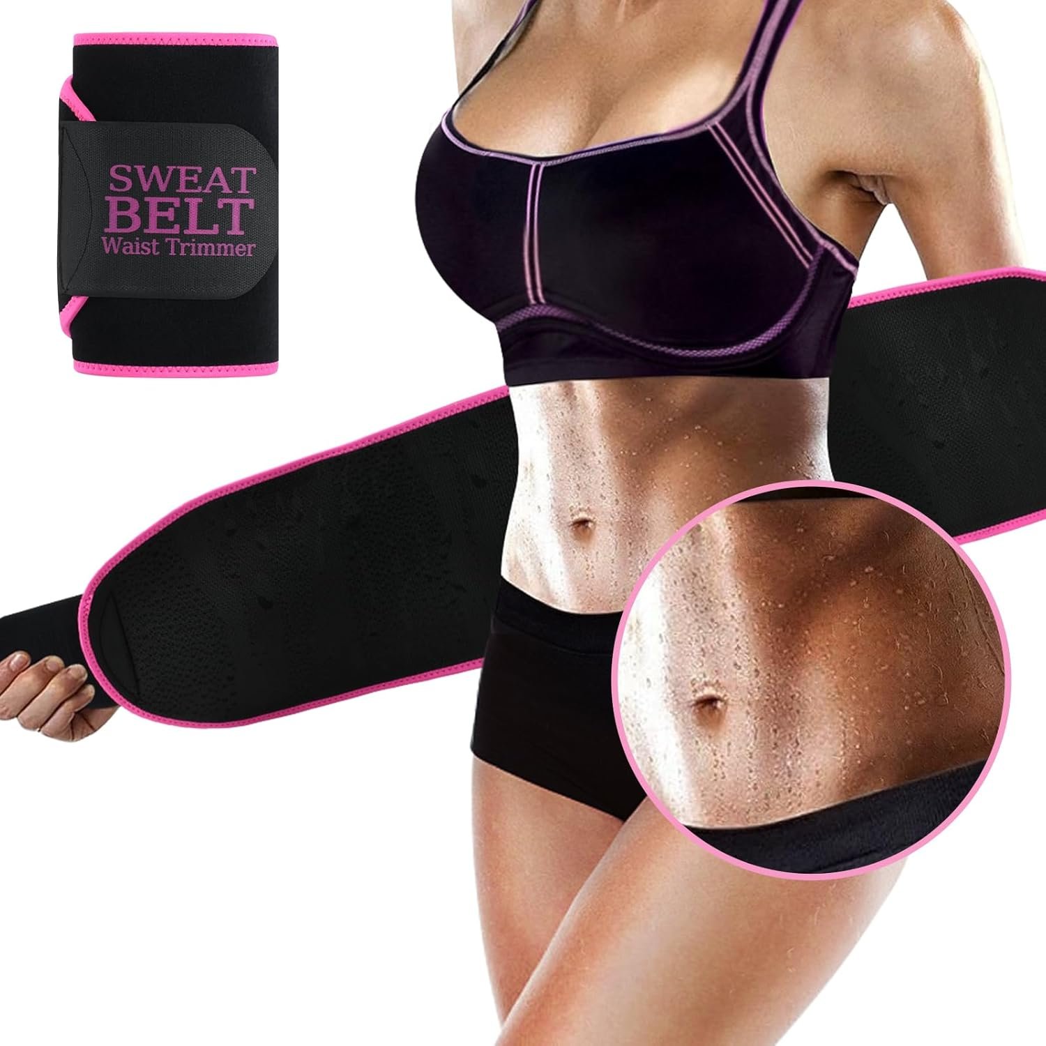 Lisacool Waist Trainer for Women Lower Belly Fat,Waist Sweat Band for Women,Belly Band Tummy Control & Workout Waist Trimmer