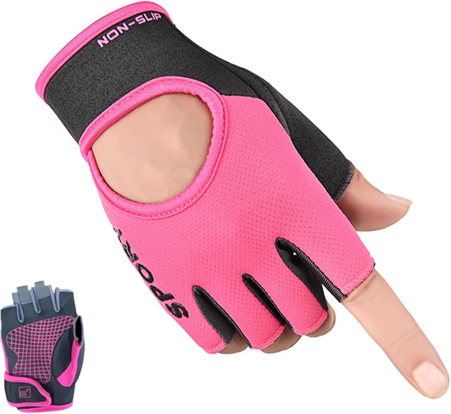XuoAz Workout Gloves for Women Men, Lightweight Fingerness Gym Gloves, Anti Slip Exercise Gloves for Gym Weight Lifting Cycling