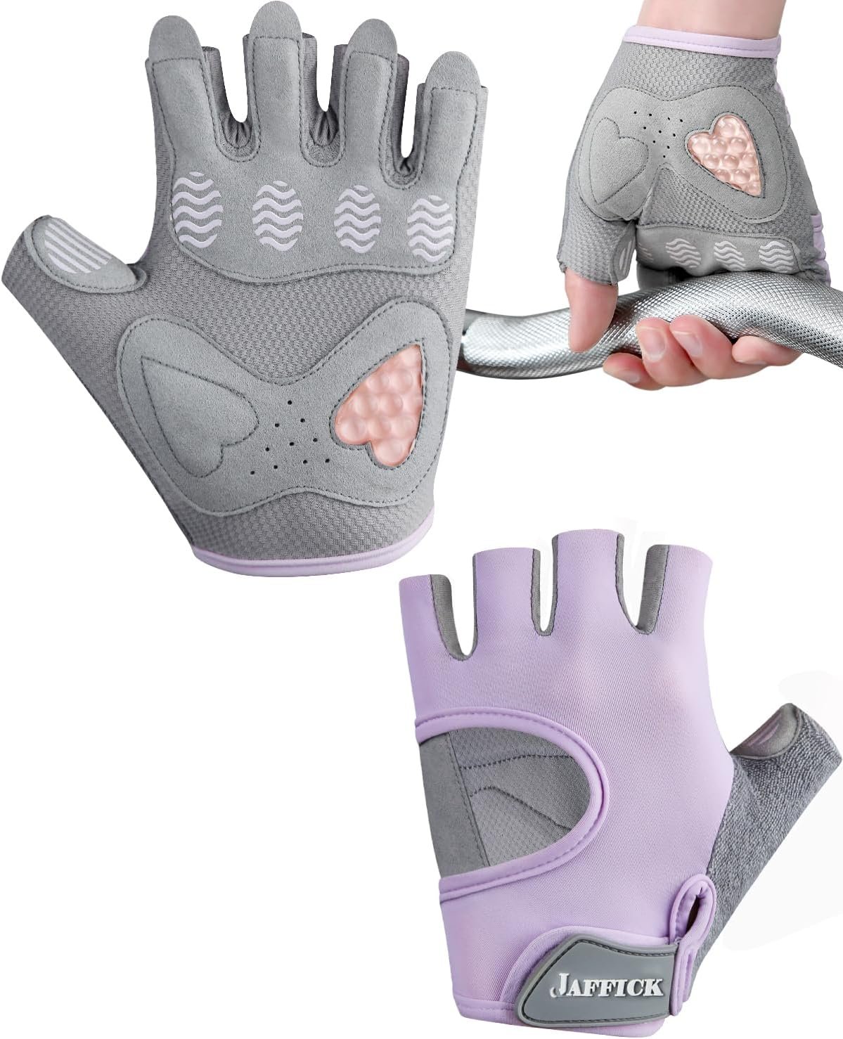 Jaffick Workout Gloves for Women Lightweight | Breathable Fitness Gloves with Non-Slip Grip for Gym, Weightlifting, Cycling and Training