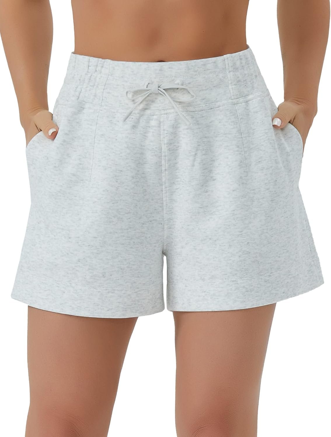THE GYM PEOPLE Women’s Drawstring Sweat Shorts High Waisted Summer Workout Lounge Shorts with Pockets