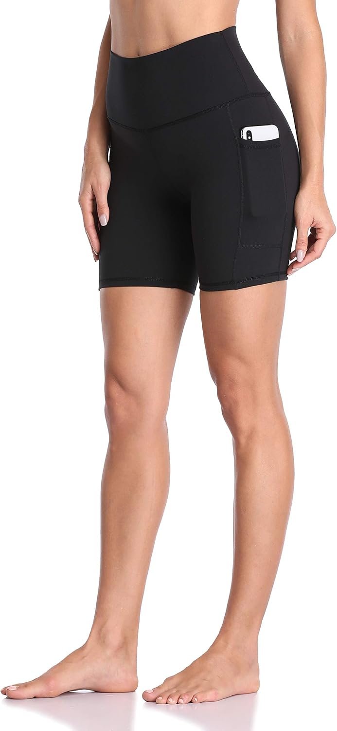 Colorfulkoala Women’s High Waisted Biker Shorts with Pockets 6″ Inseam Yoga Tummy Control Short