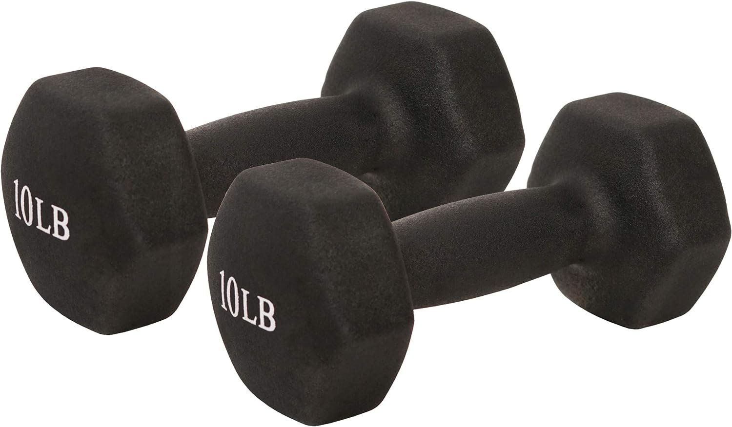 Sunny Health & Fitness Neoprene Coated Hex Shaped Dumbbell Non-Slip Fitness Weights for Home Gym Exercise, Full Body Workout Strength Building, Weight Loss, Sold in Pairs – Sizes – 2LB, 5LB, 8LB, 10LB