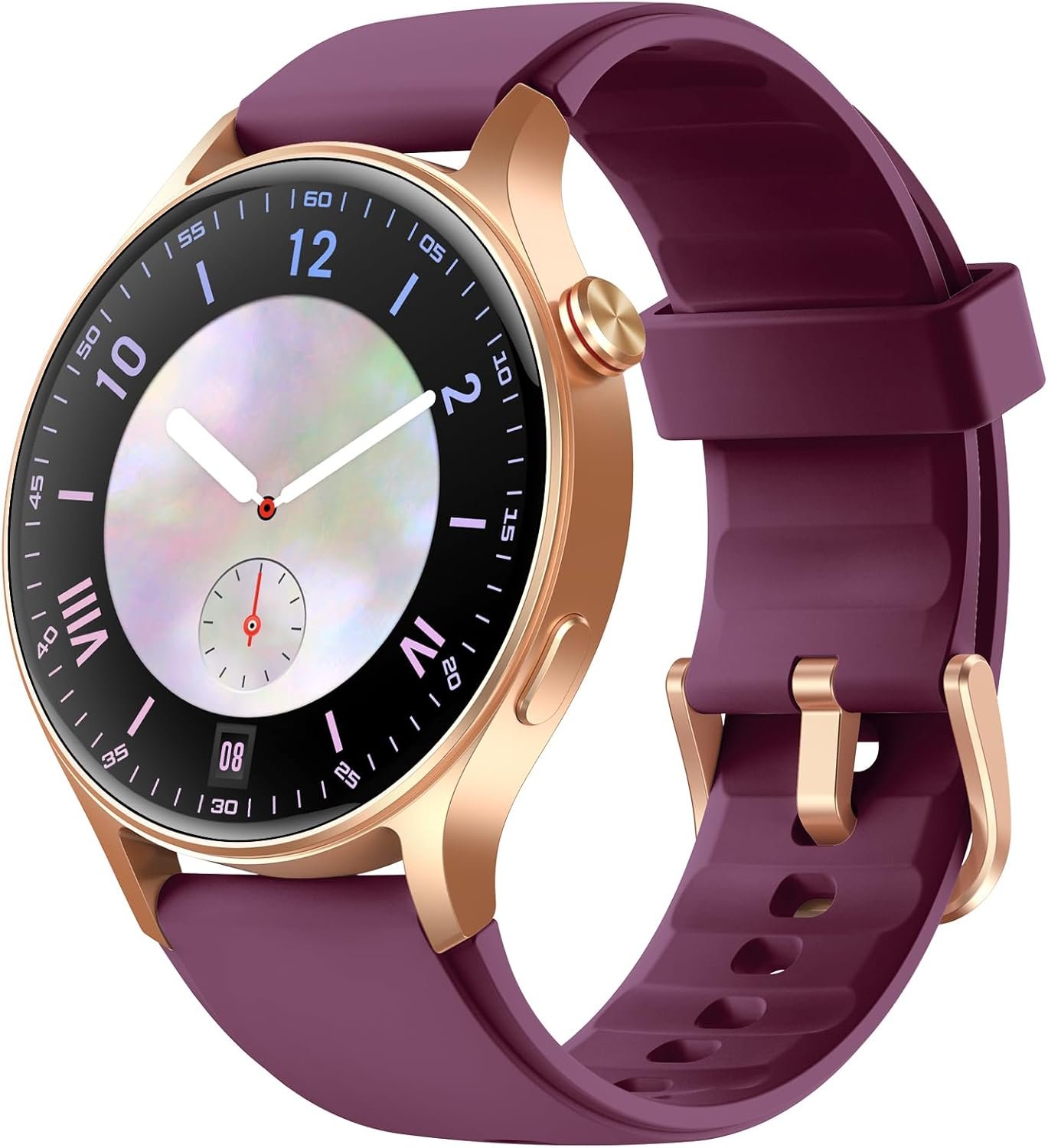 Fitpolo Smart Watch for Women,1.3″ AMOLED Touchscreen Fitness Tracker, Make/Answer Calls, Heart Rate SpO2 Monitor,3ATM Waterproof,Sleep Activity Tracking Smartwatch for Android Phones iPhone (Purple)