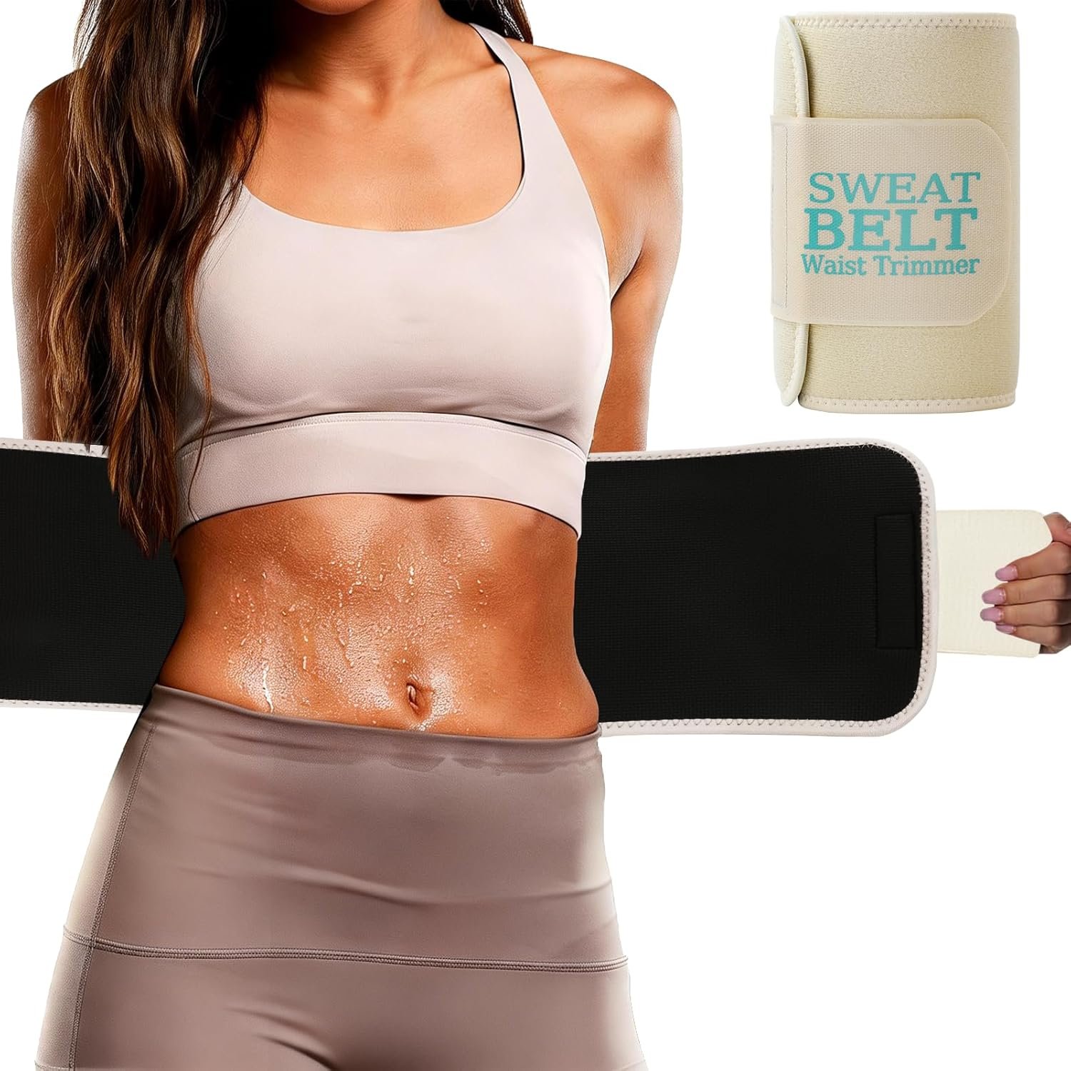 LKV Waist Trainer for Women Working Out, Sweat Band for Women, Neoprene Sweat Waist Trainer, Sweat Belt Slimming Body Shaper