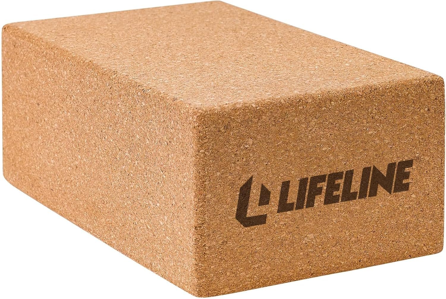 Lifeline Fitness Cork Yoga Block – Sustainable Home Gym Workout Equipment for Yoga, Pilates and General Fitness