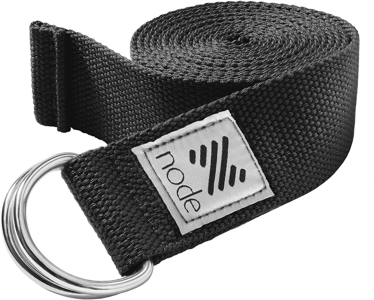 7-1/2′ Yoga Strap for Stretching, Woven Cotton Blend Yoga Strap with Adjustable D-Ring Buckle for Exercise, Therapy and Fitness