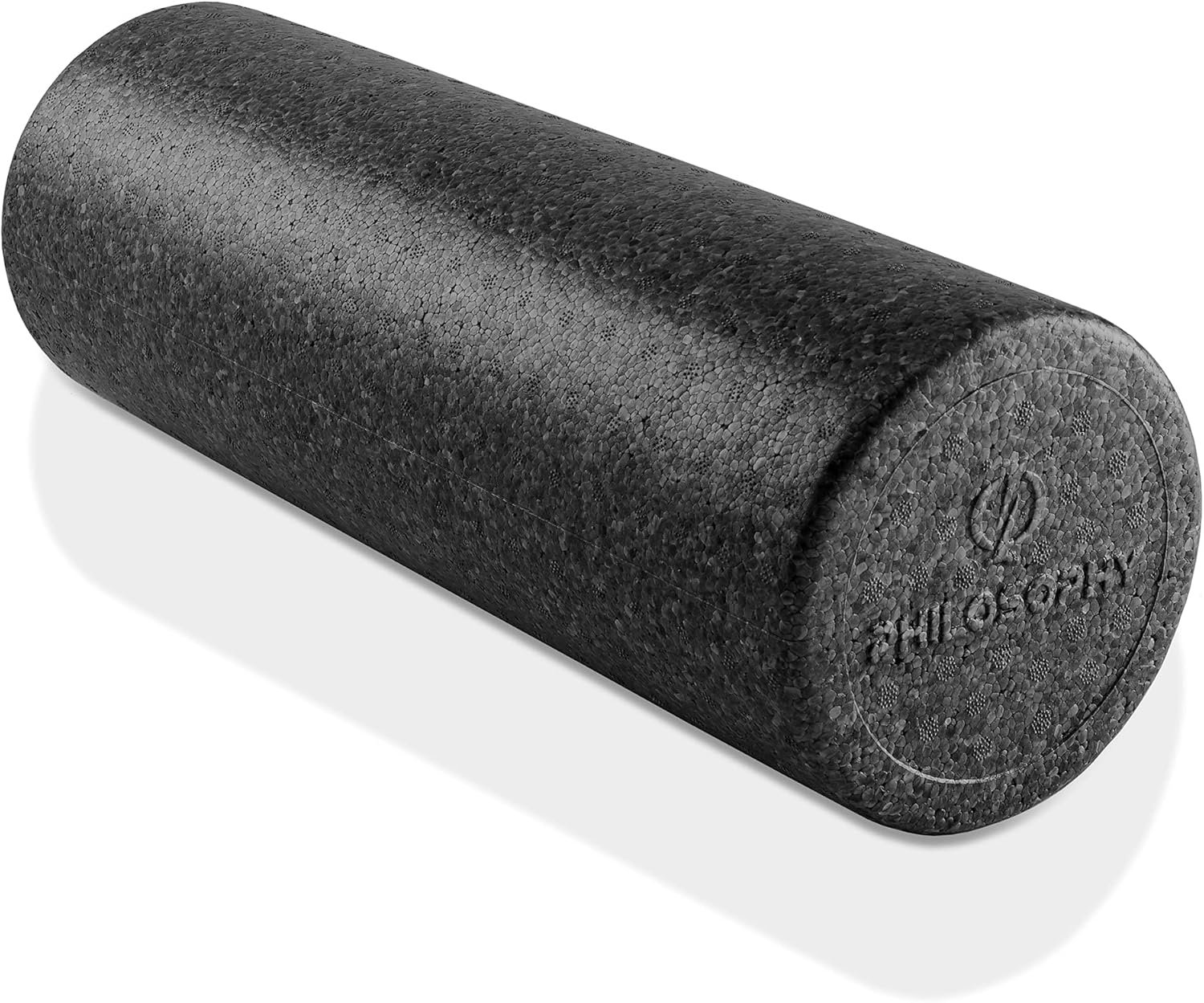 Philosophy Gym 18″ High-Density Foam Roller for Exercise, Massage, Muscle Recovery – Round, Black