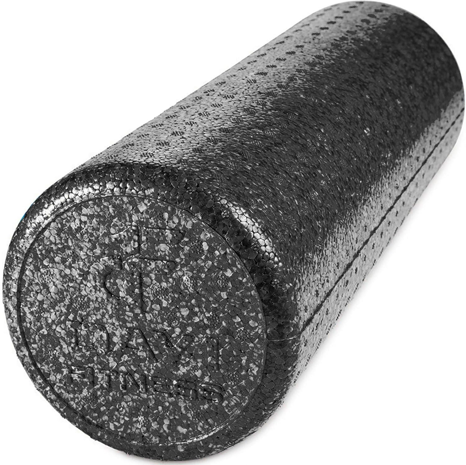 High Density Muscle Foam Rollers by Day 1 Fitness – Sports Massage Rollers for Stretching, Physical Therapy, Deep Tissue, Myofascial Release – Ideal for Exercise and Pain Relief – Solid Black, 18″