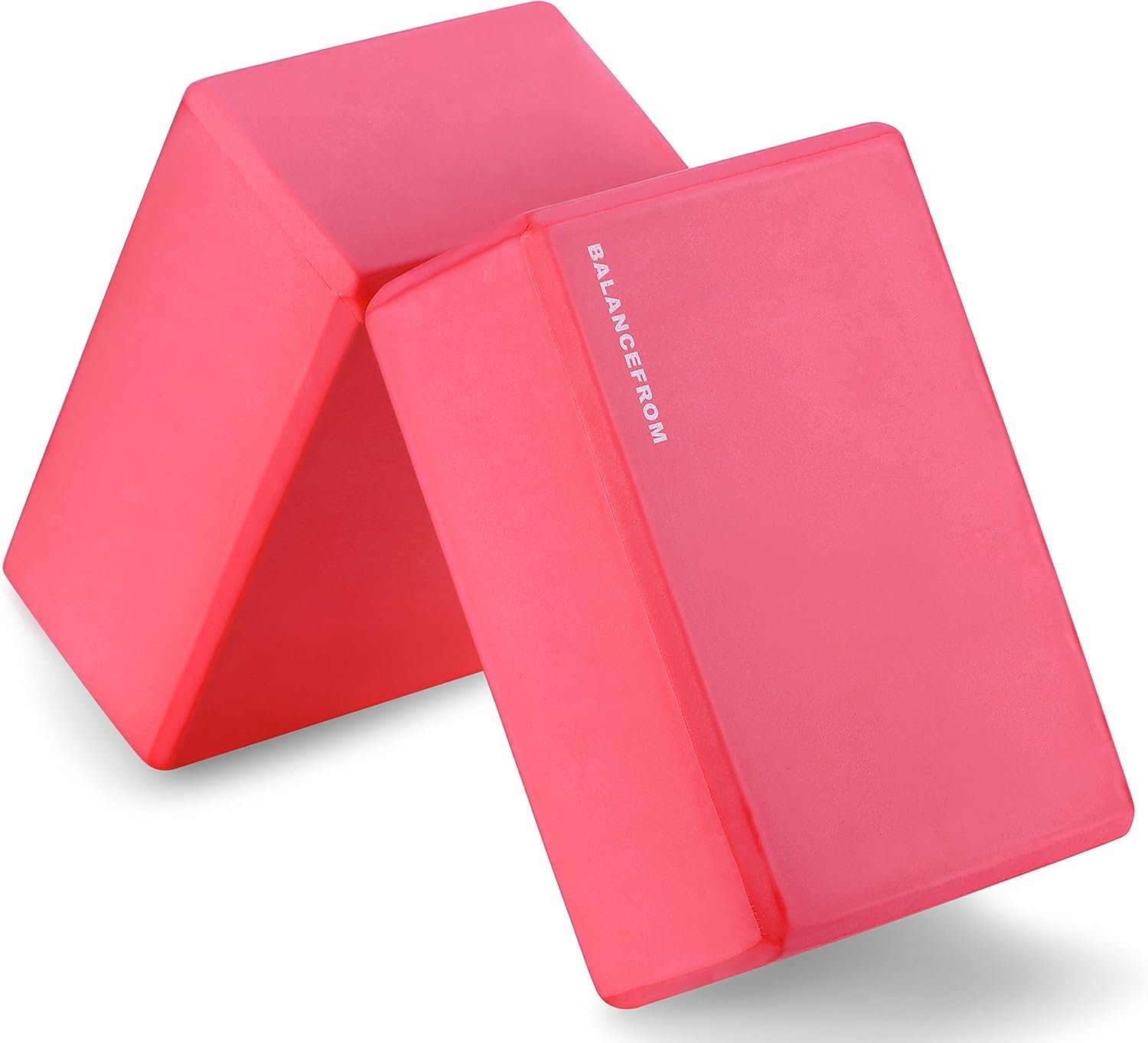 Fitvids Set of 2 High Density Yoga Blocks, 9″x6″x4″ Each, Pair, Multiple Colors