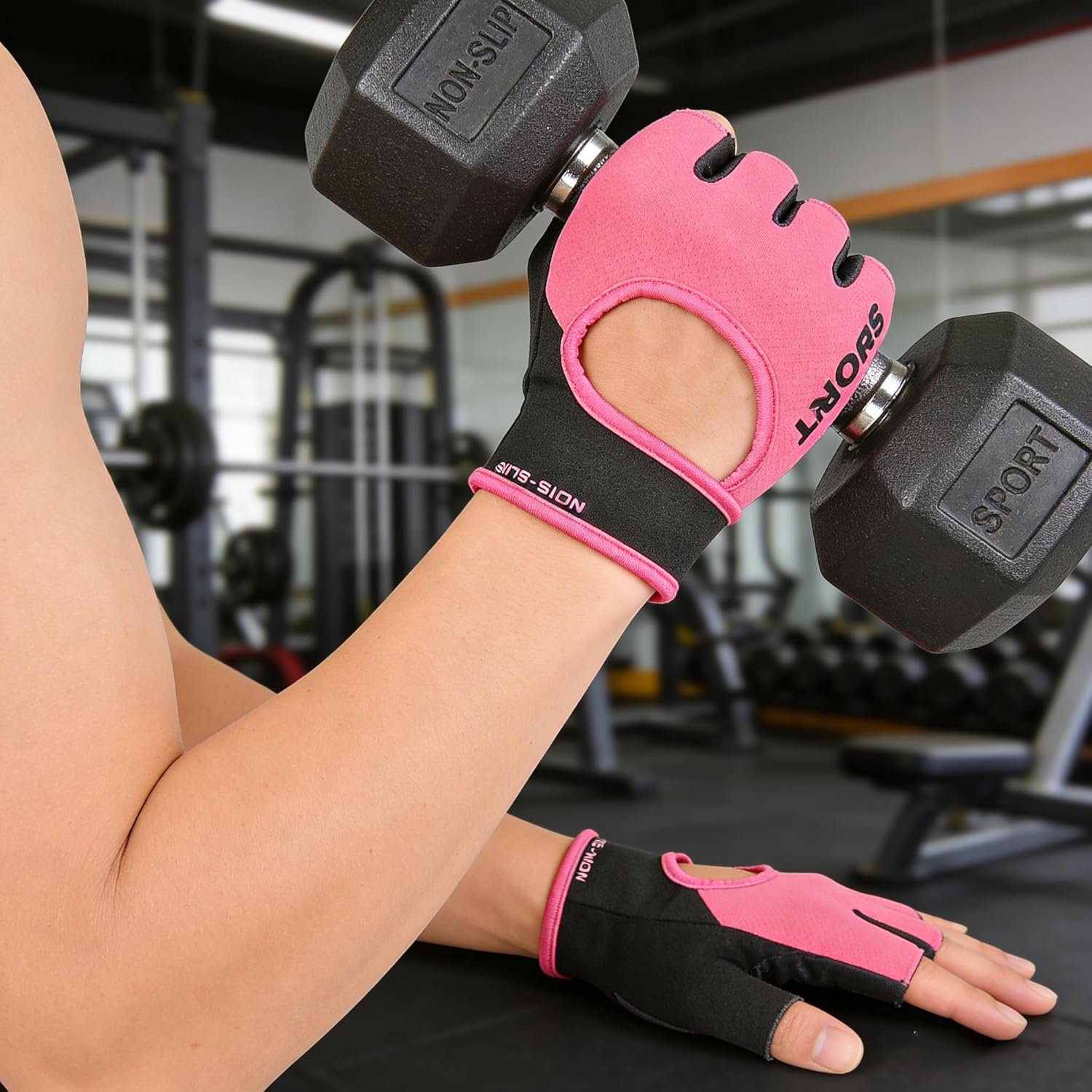 Men Women Workout Gloves Fingerless Weightlifting Anti-Slip Breathable Gym Exercise Gloves for Training Cycling Sports