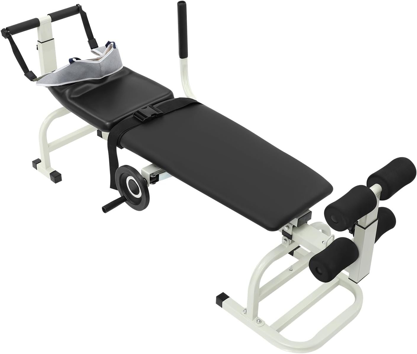 Lumbar Decompression Table with Cervical Traction Full Body Stretching Device for Neck Back Knee Hip Pain Relief Up to 264.5 lbs Weight Capacity