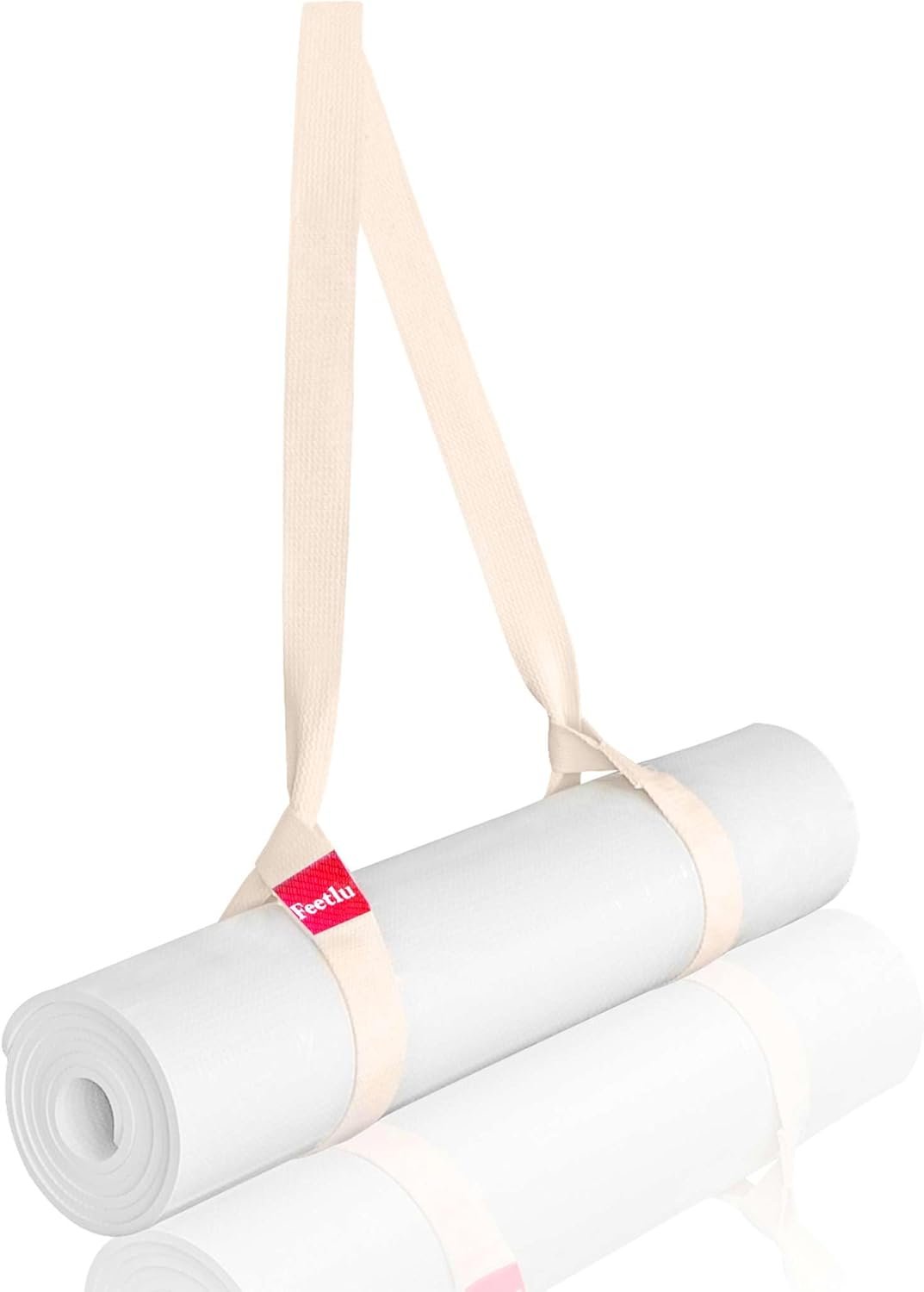 Yoga Mat Straps 2 in 1 – Cotton – Adjustable anti-slip straps for yoga, pilates, stretching, for carrying mats