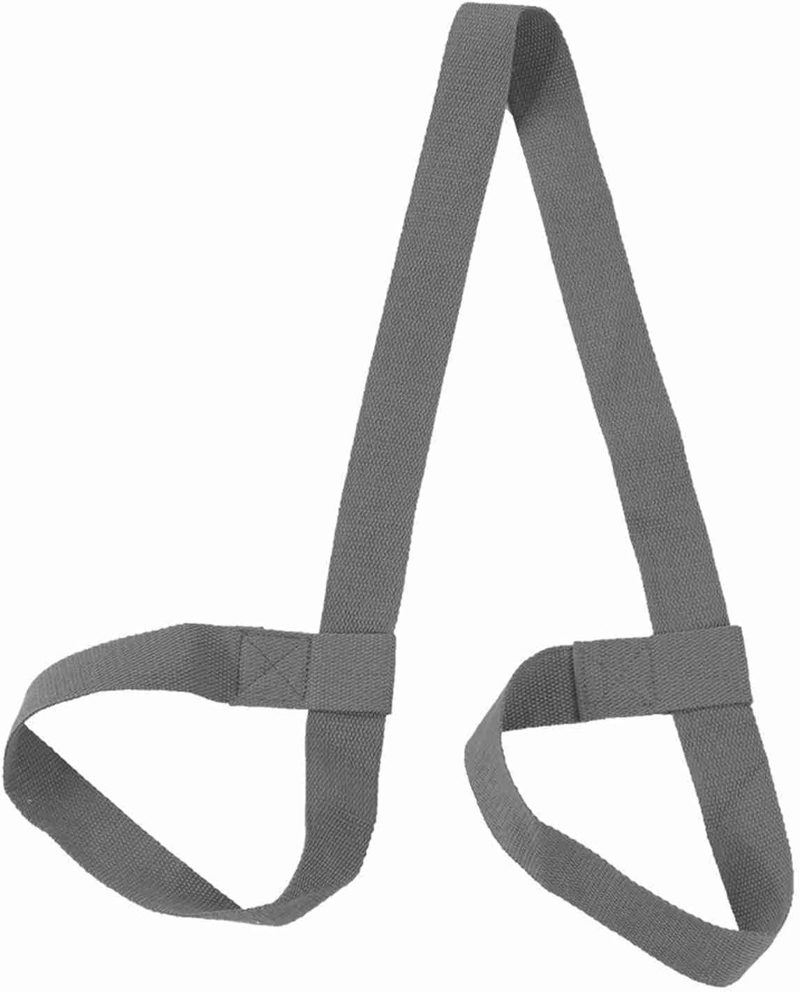 Yoga Mat Strap, Adjustable Cotton Carrier Belt, Portable Sling, for Carrying Mats Hands Free, Stretching Strap, for Yoga Exercise and Fitness Use (Grey)