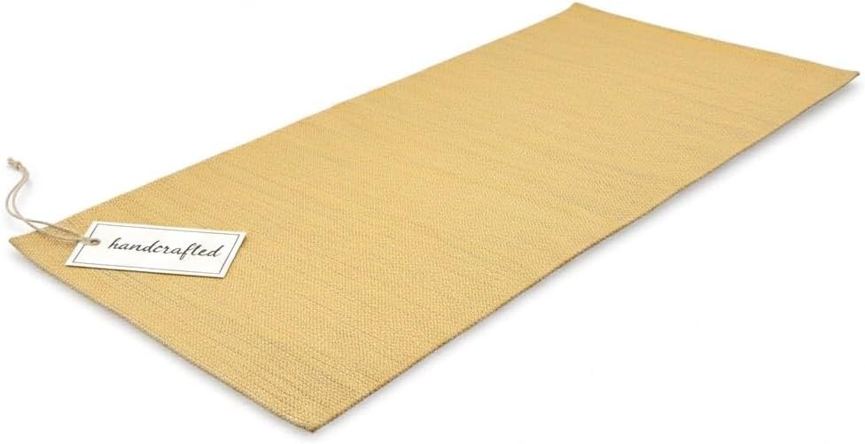 LFH Home Handmade Cotton Yoga Mat Cotton Rug picnic mat For Exercise, Workout, Fitness – Perfect Heavy Quality Eco Friendly Natural Cotton Woven Reversible Yoga Mats for Men & Women – 72×26 Inch.