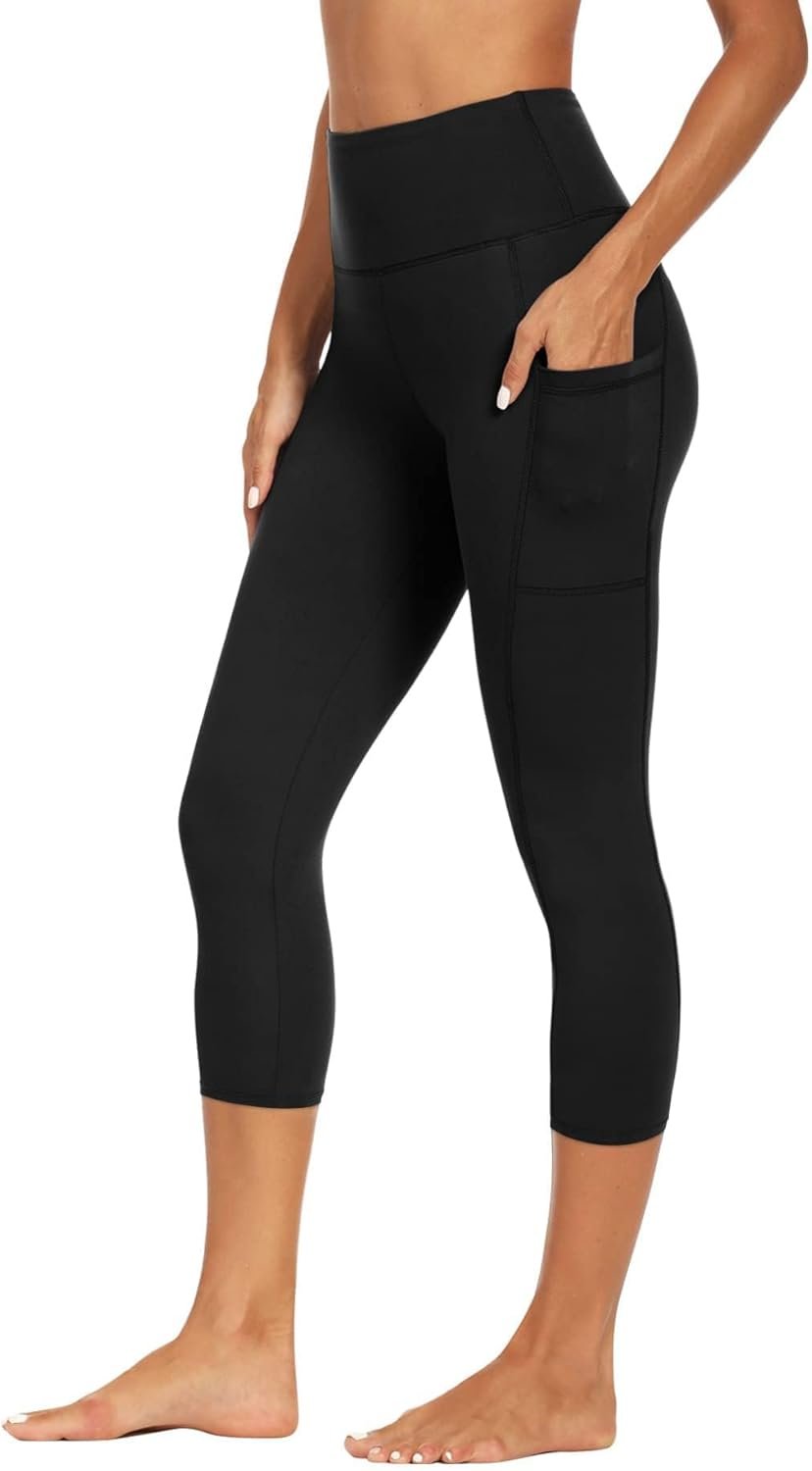 GAYHAY High Waisted Capri Leggings for Women – Soft Slim Yoga Pants for Running Cycling Workout
