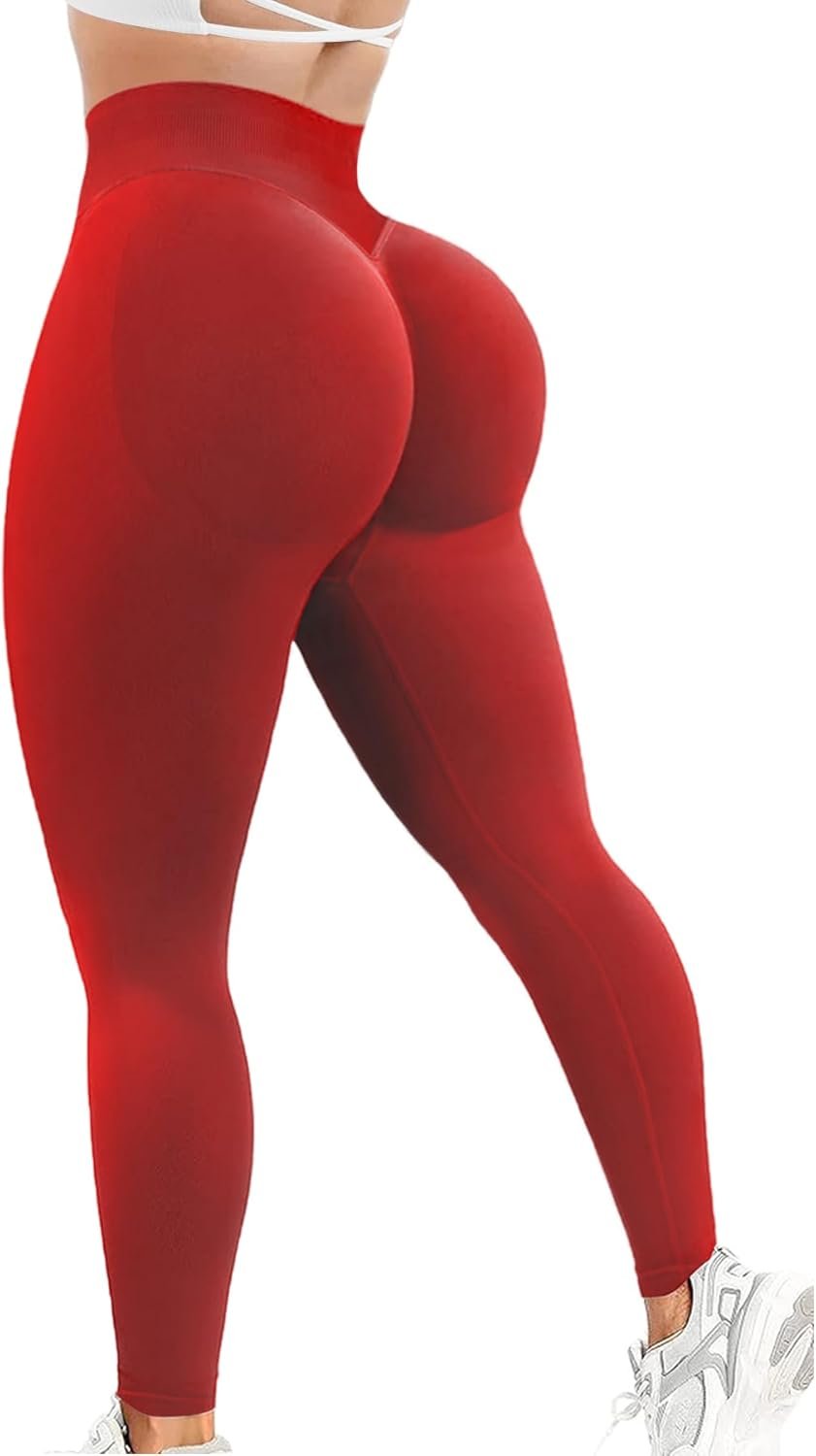 Impact Hidden Scrunch Butt Leggings for Women Mid Low Waist Gym Workout Legging Tummy Control Booty Lifting Yoga Pants