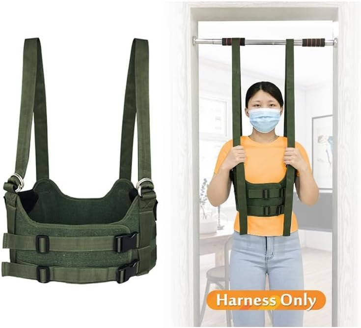 Back Stretcher for Lower Back Pain Relief Stretching Device Back Alignment Lumbar Support Spinal Decompression Belt Thoracic Back Hanging Stretcher Orthopedic Back Cracking Device (Medium)