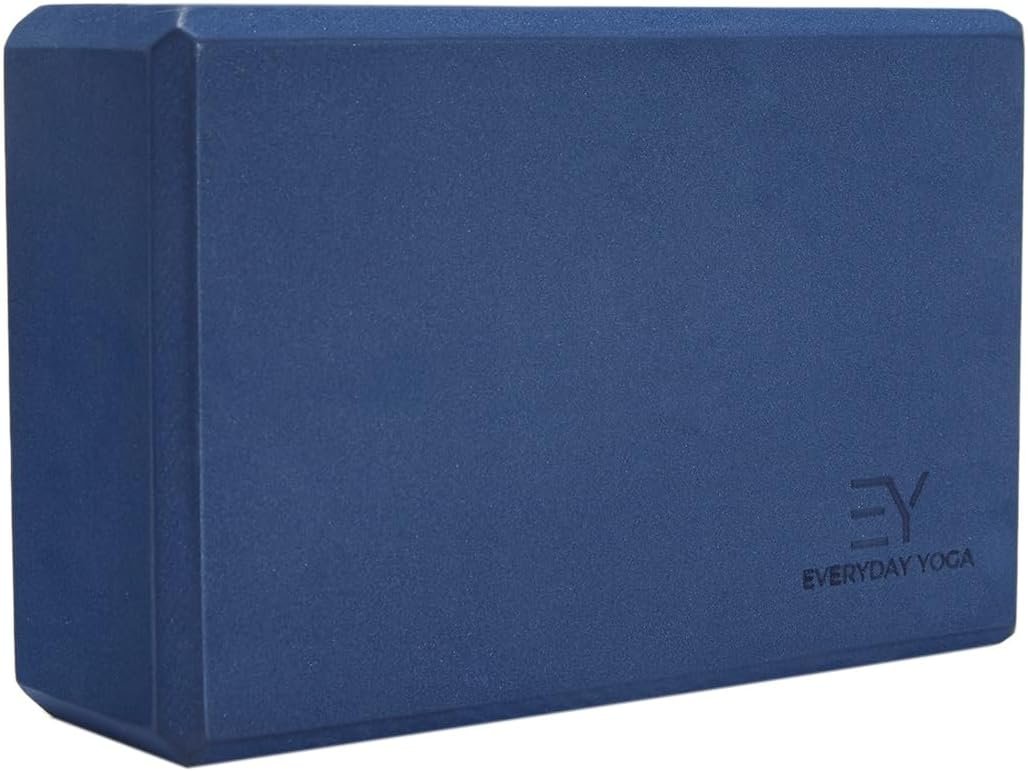 Everyday Yoga Premium Foam Block – Non-Slip High-Density Yoga Block for Balance, Stability & Stretching, EVA Foam Support, Multi Colors (Single Block)