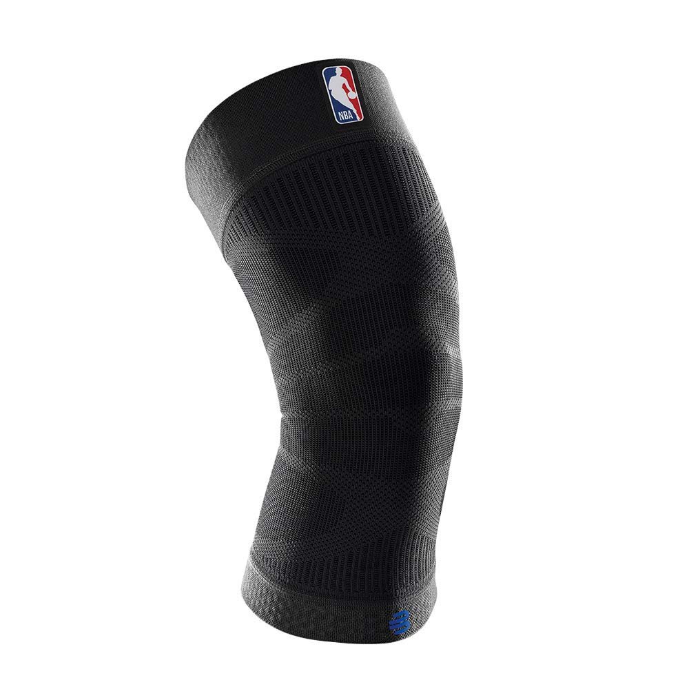 Bauerfeind Sports Compression Knee Support NBA – Lightweight Design with Gripping Zones for Basketball Knee Pain Relief & Performance with Team Designs (Black, L)