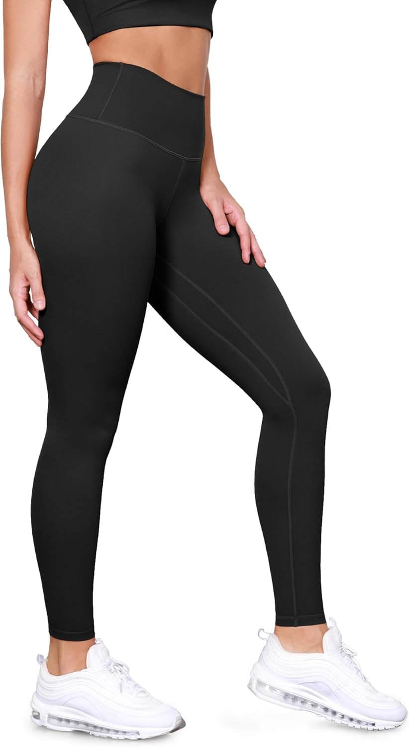 ODODOS Tummy Control Compression Leggings for Women, 25″ / 28″ High Waist Workout Running Yoga Pants