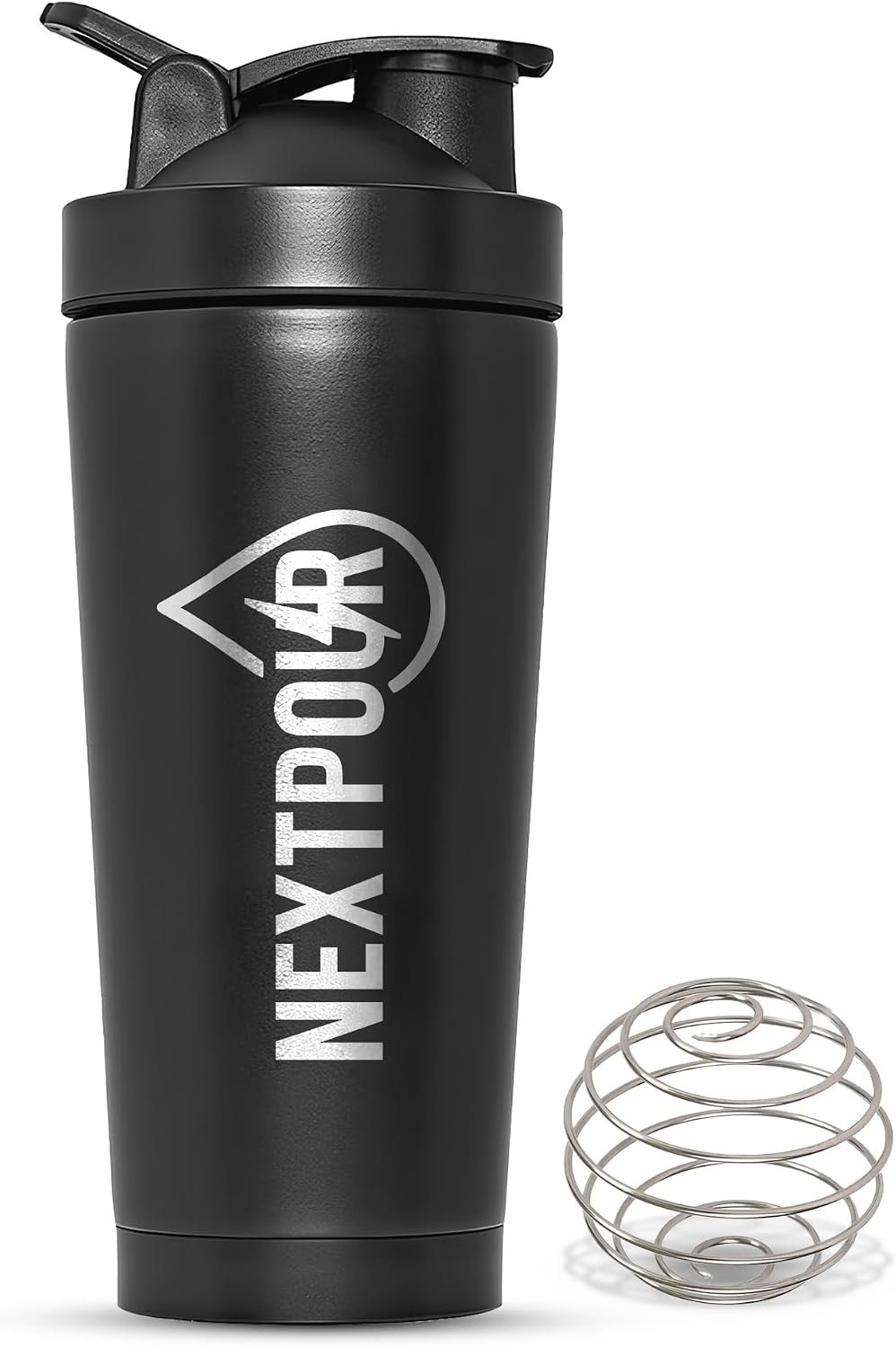 25oz Stainless Steel Protein Shaker Bottle | Insulated Metal Shaker Cup for Protein Shakes, Smoothies, Coffee & Pre-Workout | Leak Proof, BPA Free, Gym & Outdoor Ready