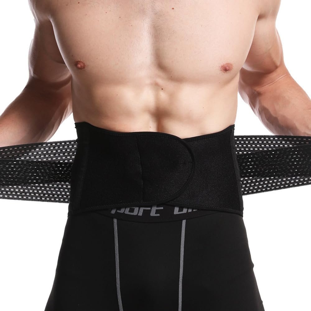 Unisex Adjustable Abdominal Shaping Belt –Breathable Compression Sports Waist Support for Squats,Running,Hiking and More