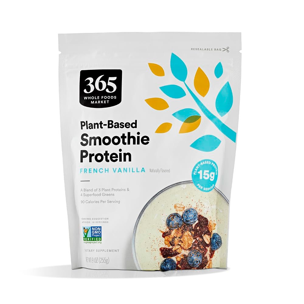 365 by Whole Foods Market, Protein Plantpowder Smoothie French Vanilla, 9 Ounce