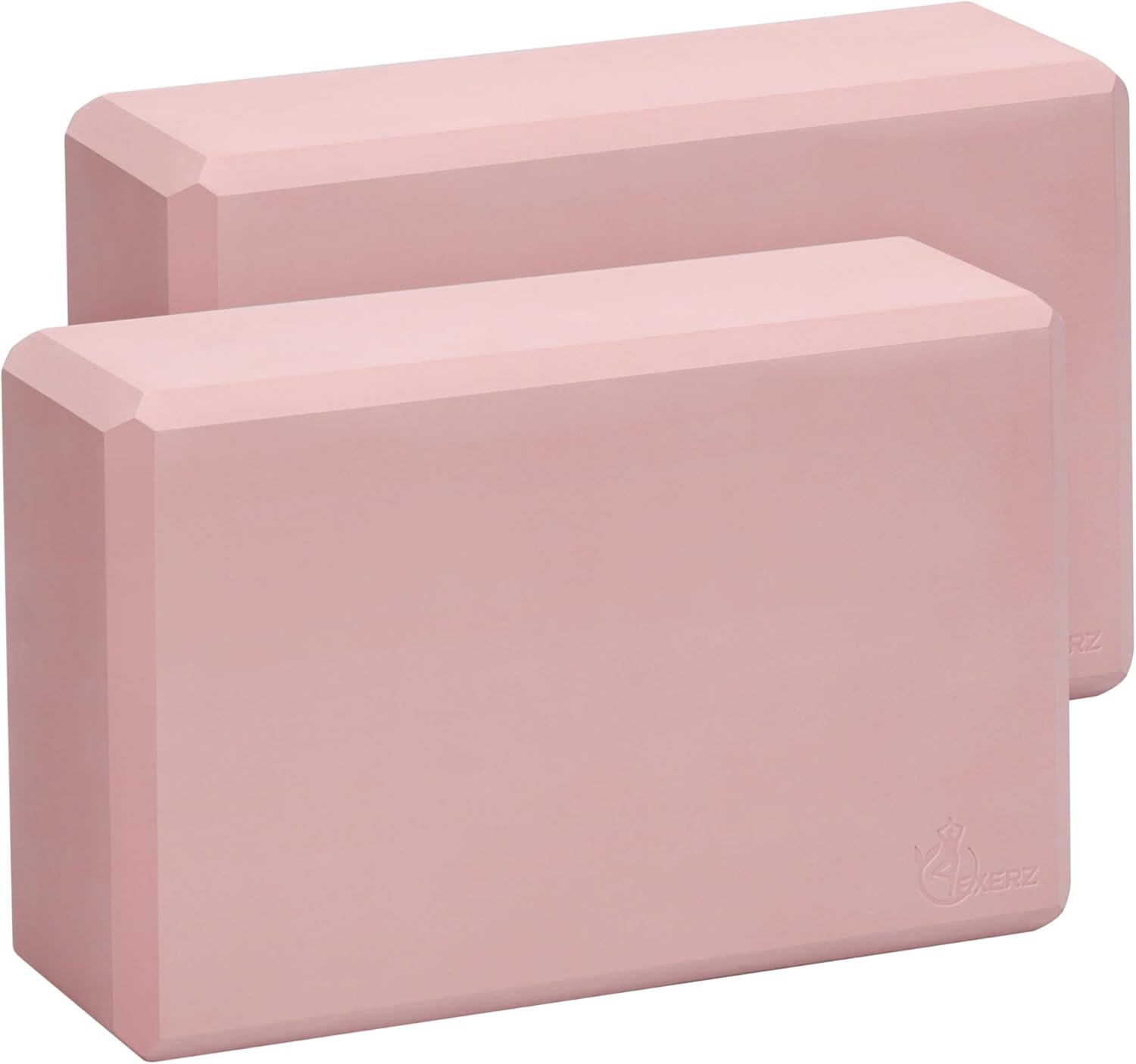 EXERZ Yoga Blocks 2 pack, Gym Blocks, Exercise Workout Fitness Bricks, Pilates Stretch Handstand Non-Slip