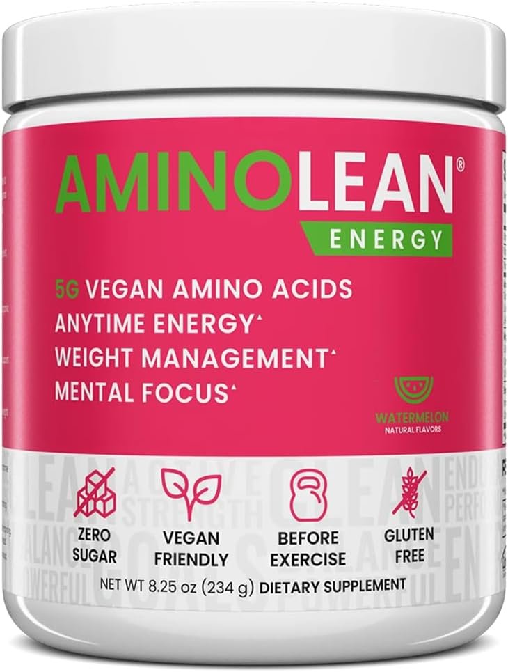 RSP Nutrition AminoLean Pre Workout Powder, Amino Energy & Weight Management with BCAA Amino Acids & Natural Caffeine, Preworkout Boost for Men & Women, 30 Serv