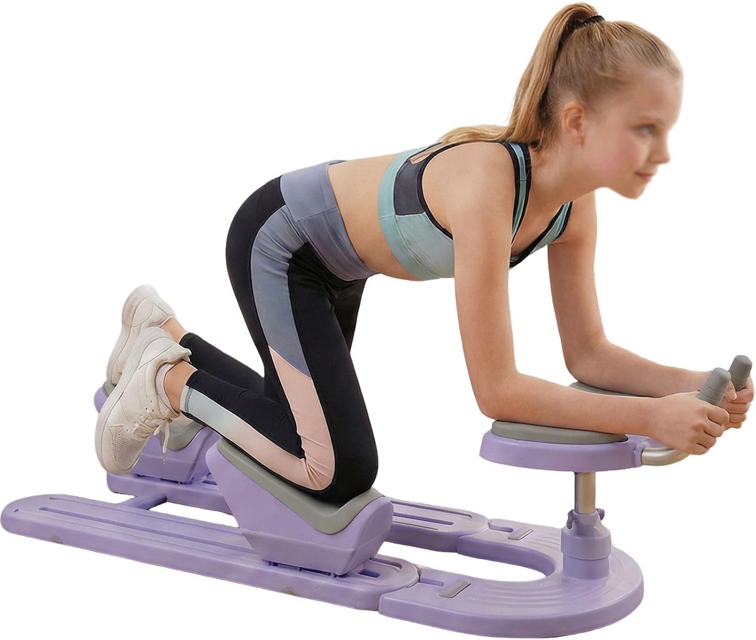 Spine Twist and Stretch Trainer,Adjustable Back Stretcher Machine,Detachable Waist Workout Equipment for Lower Back Pain Relief,Spine Decompression,Leg Stretching & Core Activation