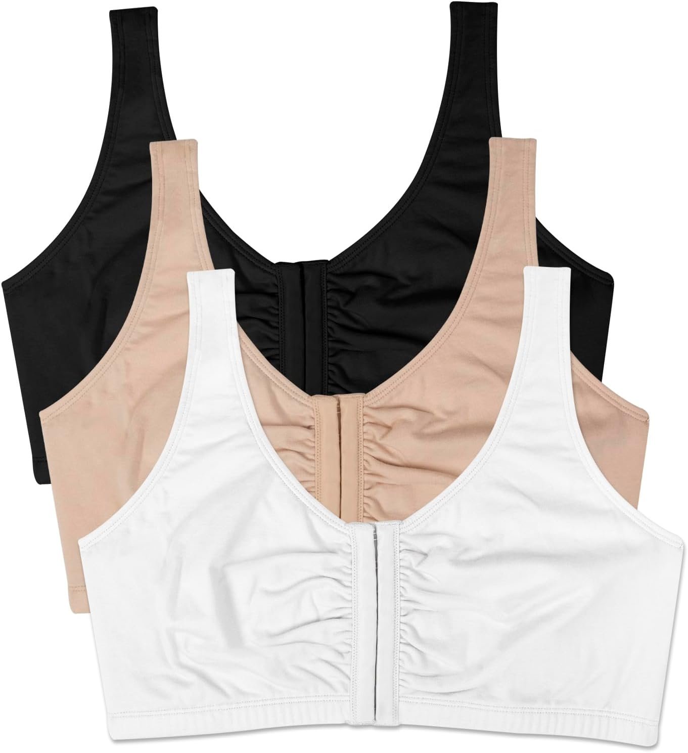 Fruit of the Loom Women’s Multi-Pack Front Close Sports Bra