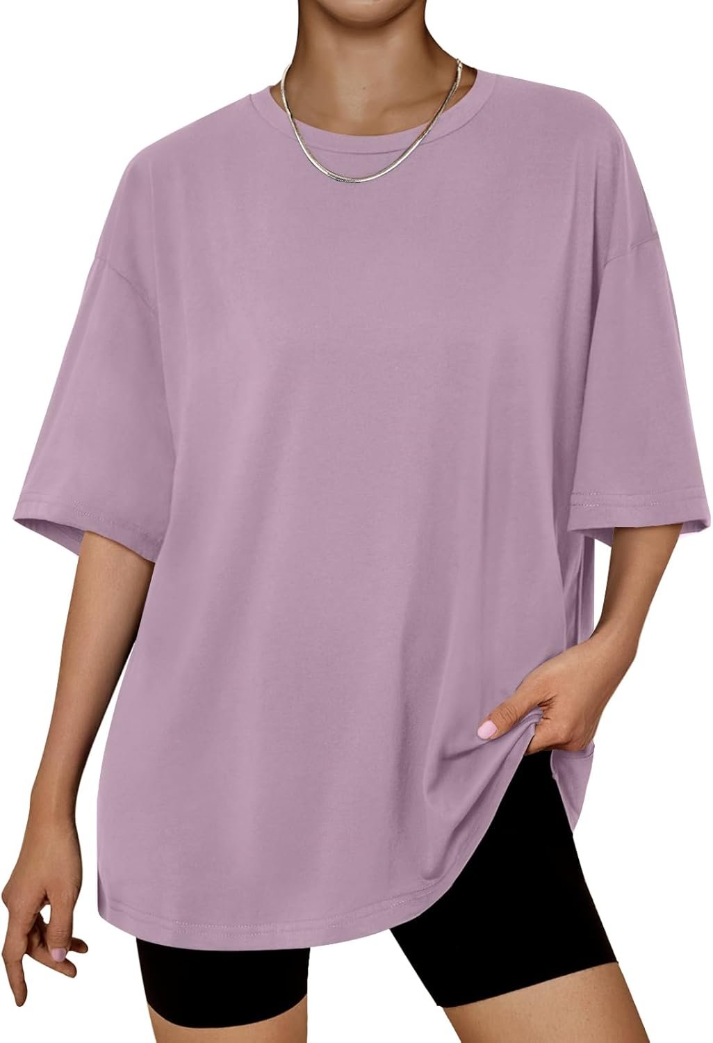 AUTOMET Womens Oversized T Shirts Workout Plus Size Short Sleeve Tops Casual Loose Basic Tees Summer Trendy Outfits 2026
