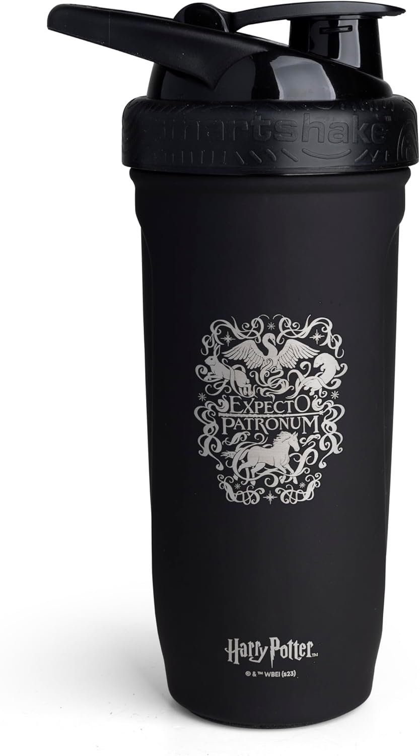 Smartshake Reforce Stainless Steel Harry Potter Expecto Patronum Style Shaker Bottle (900 ML /30oz) | Lightweight Resistance Sports Shaker Bottle with a Soft Lid | Leakproof, BPA Free & DEHP Free
