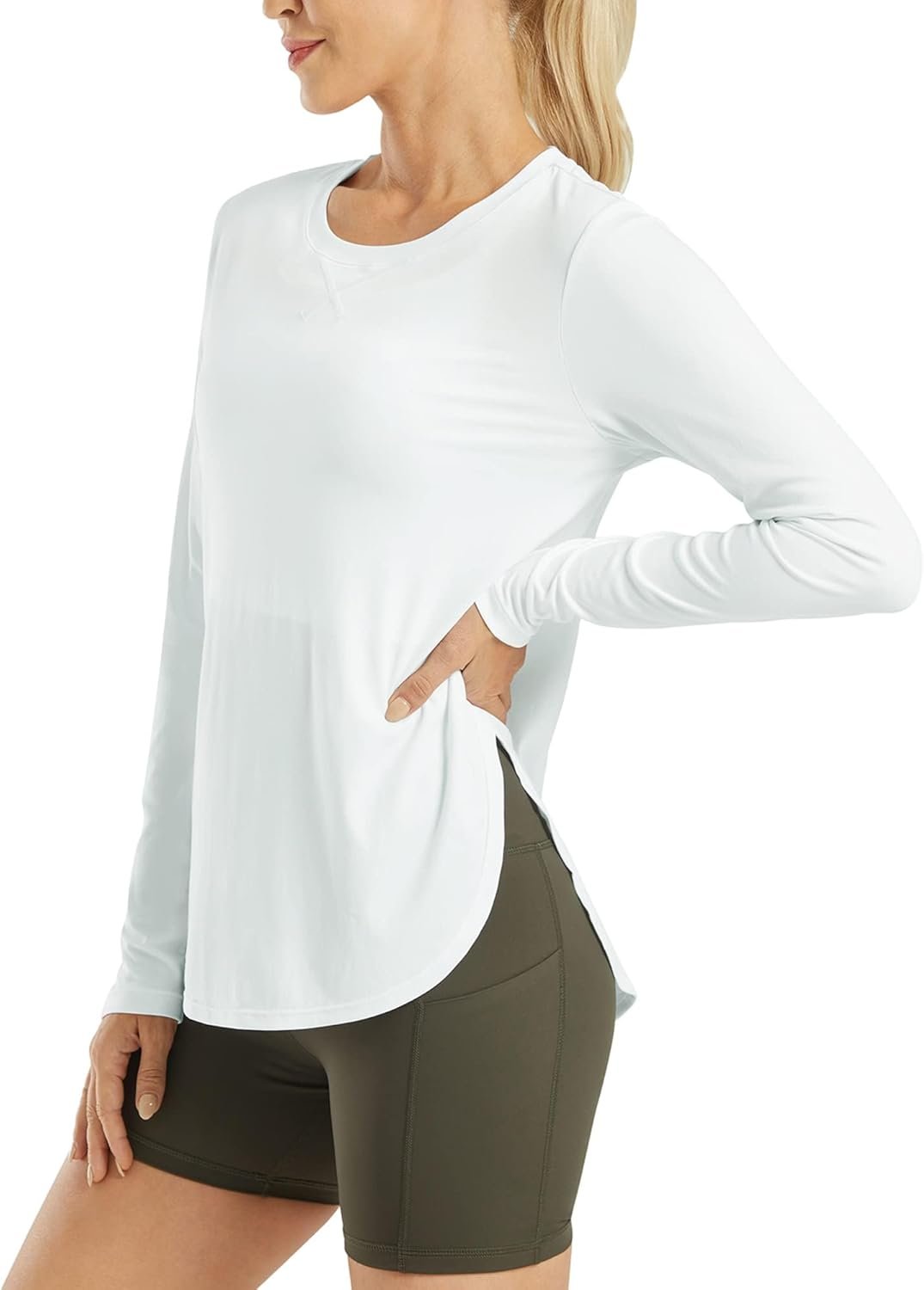 G4Free Lightbreeze Womens UPF 50+ Long Sleeve Workout Tops Quick Dry UV Sun Shirt Running Gym Hiking Yoga Casual Lightweight