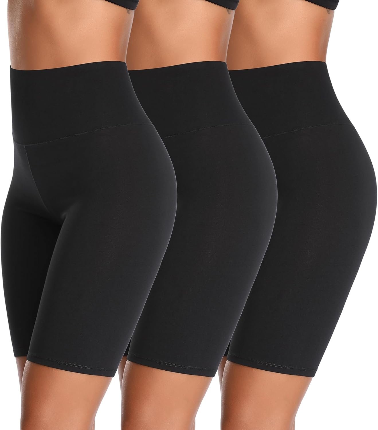 Women’s High Waisted Biker Anti Chafing Cotton Slip Boy Underwear Yoga Workout Shorts