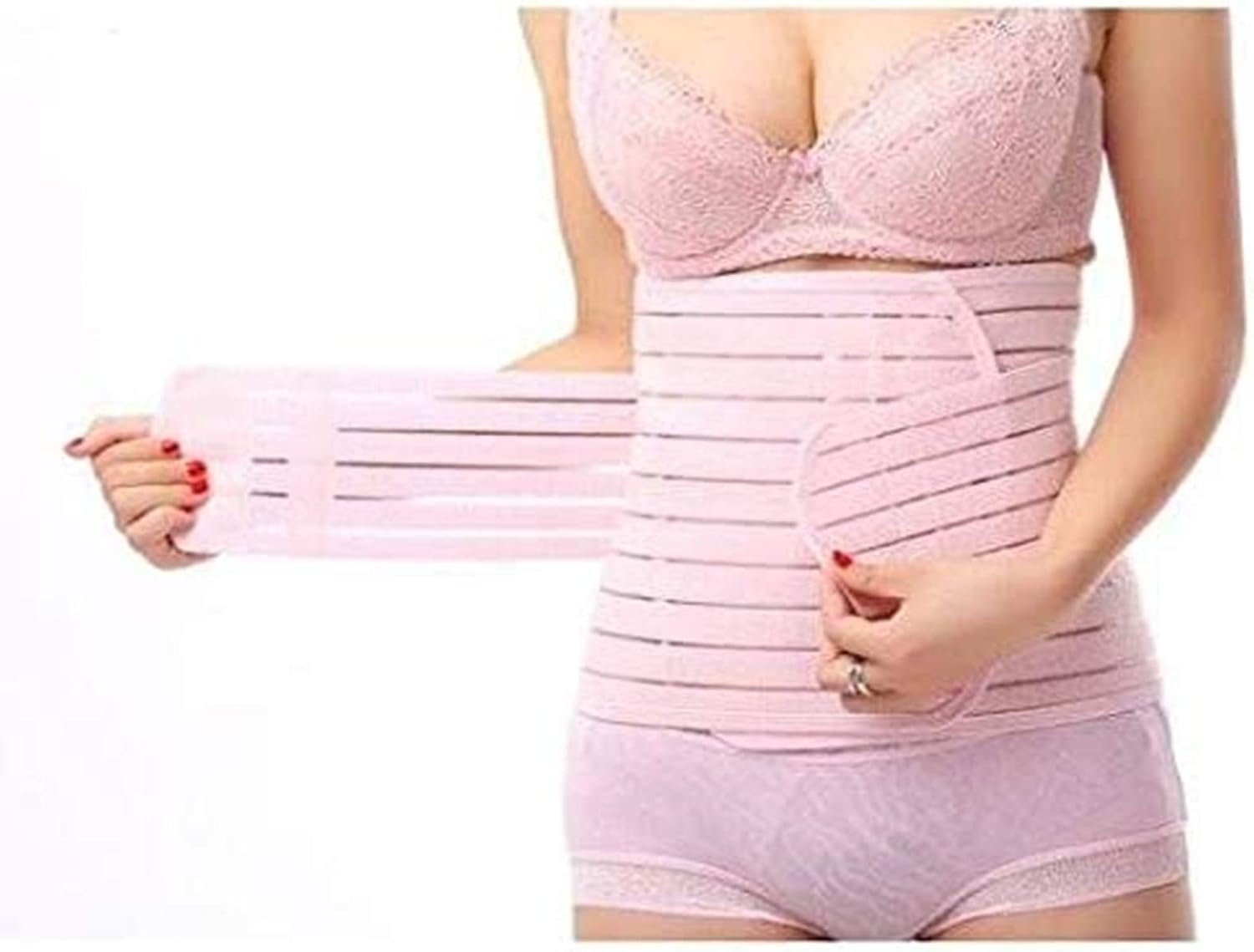Women’s Waist Trimmer Belt Abdominal Binder Comfortable Elastic Postpartum Abdomen Recovery Belt Maternity Supports Belt Shaper Slimer Wrapper(Size:XL)