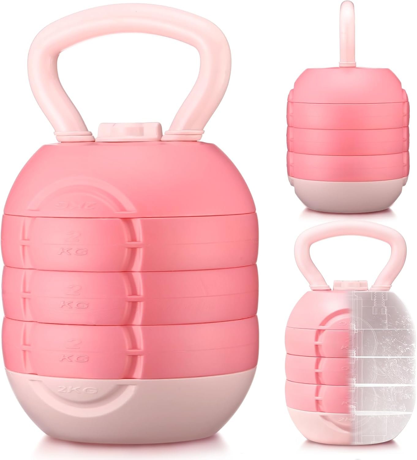 Adjustable Water Filled Kettlebell 5/8/13/17/22 lb Water Filled Kettlebells Weights Set for Home Gym, Kettle Bell Sets for Women at Home and Cross-training Exercise