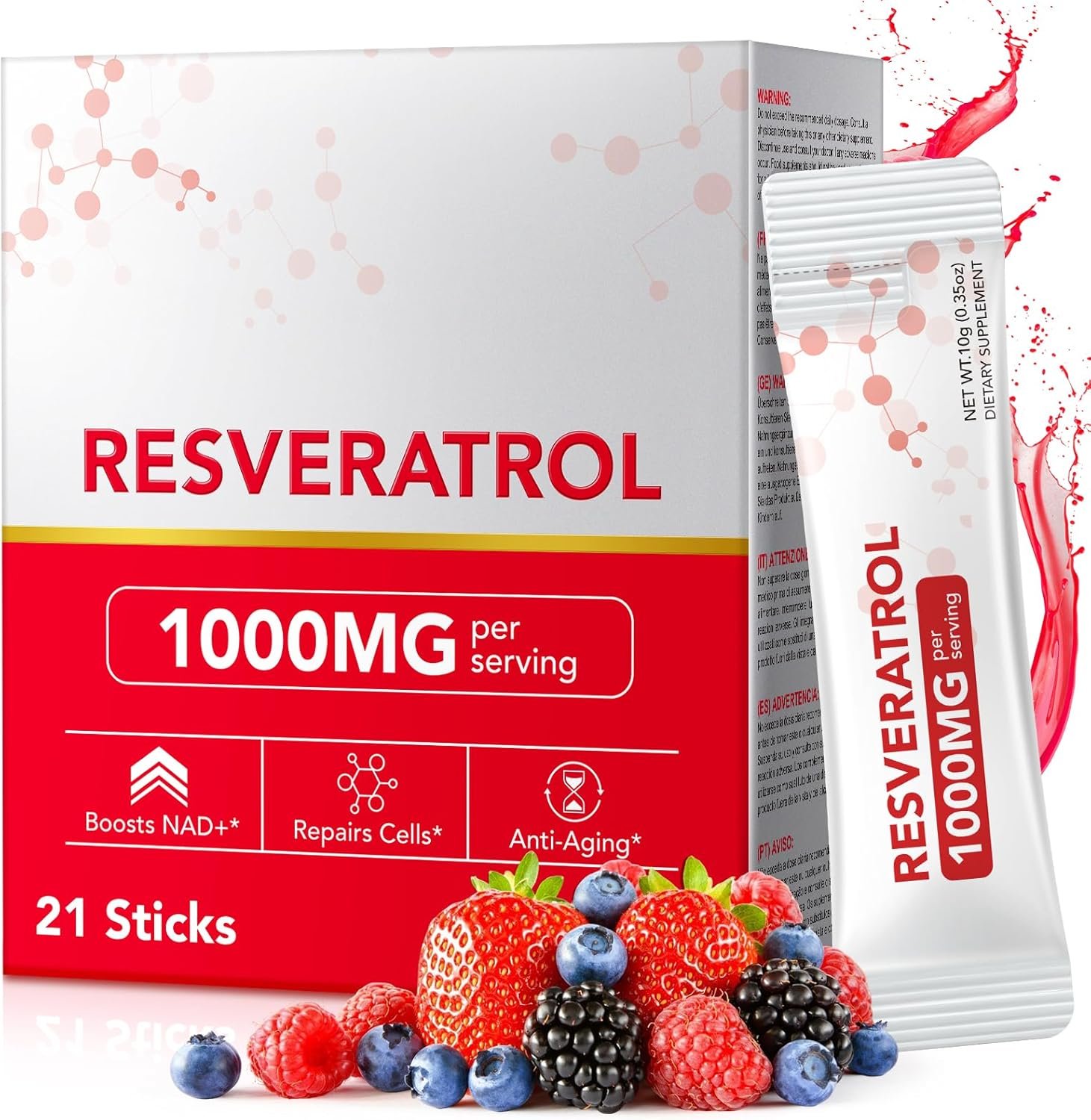 NAD+ Supplement for Women – High Potency Cellular Energy Booster with PQQ, Resveratrol – Health, Anti-Aging Support （21pcs）