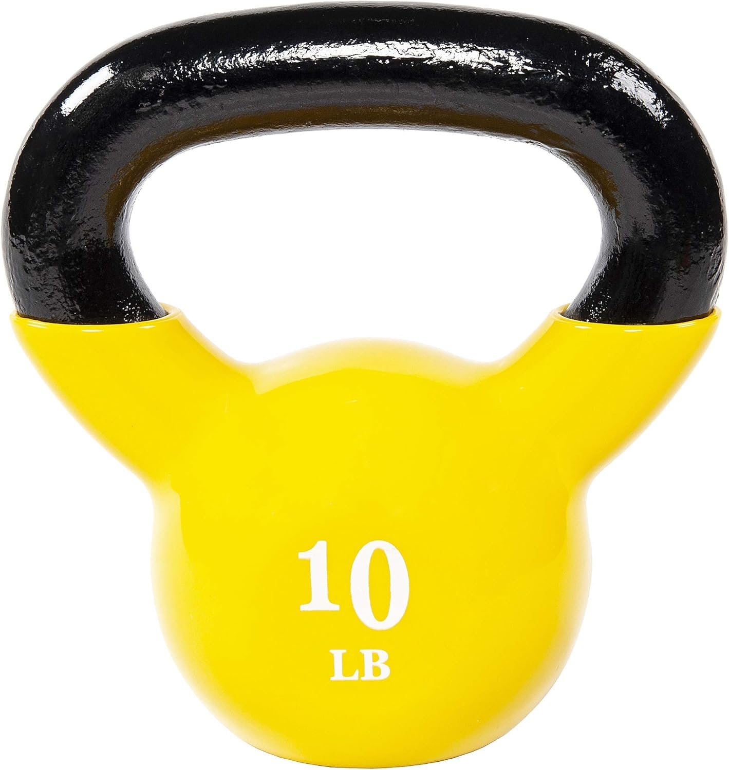 Fitvids All-Purpose Color Vinyl Coated Kettlebell, 10 Pounds