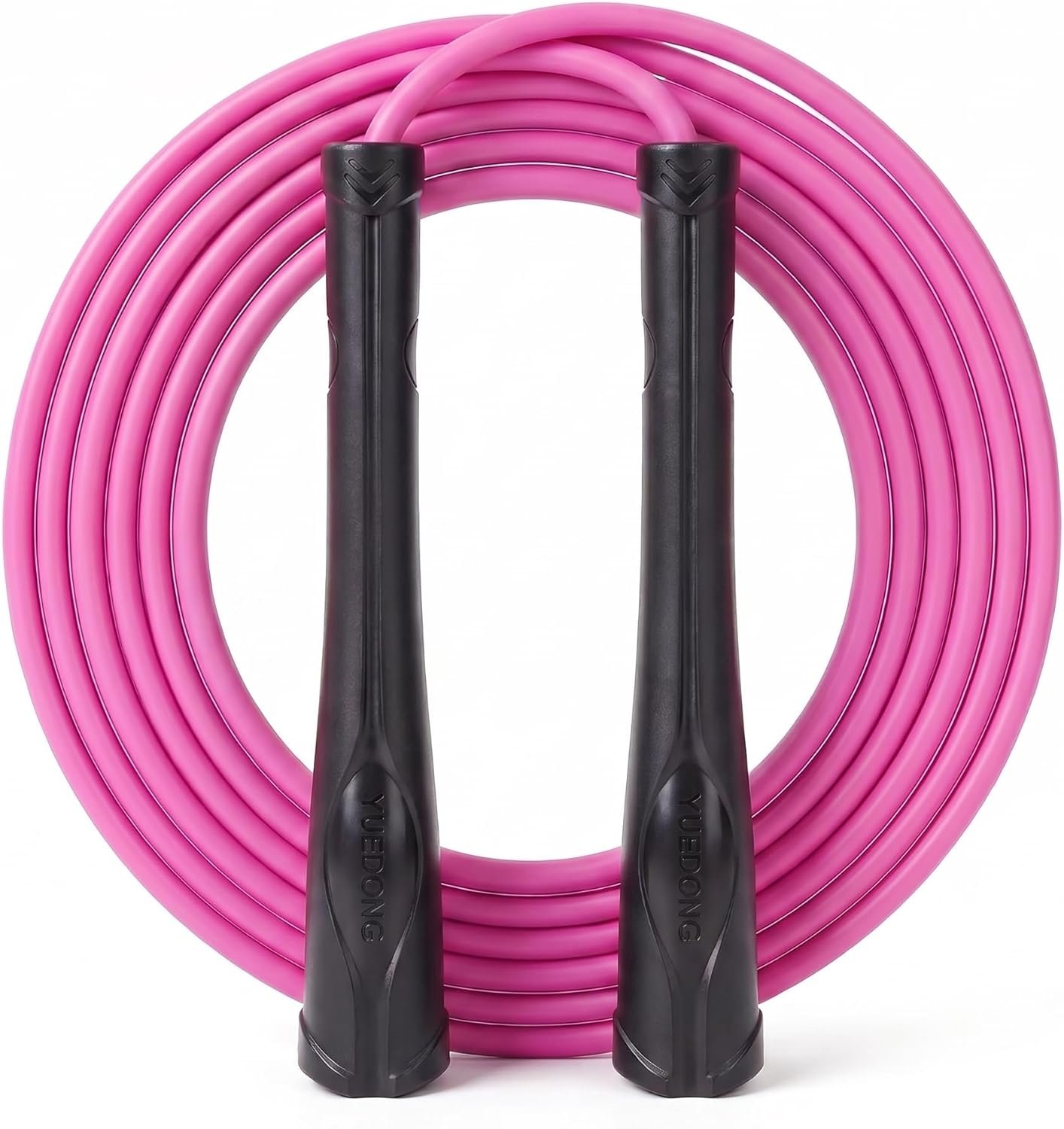 YUEDONG Women’s Silent Jump Rope for Fitness, Apartment Friendly Adjustable PVC Exercise Rope, Tangle-Free Skipping Rope with Ergonomic Grip for Home Workout, Cardio, Weight Loss and Fat Burning