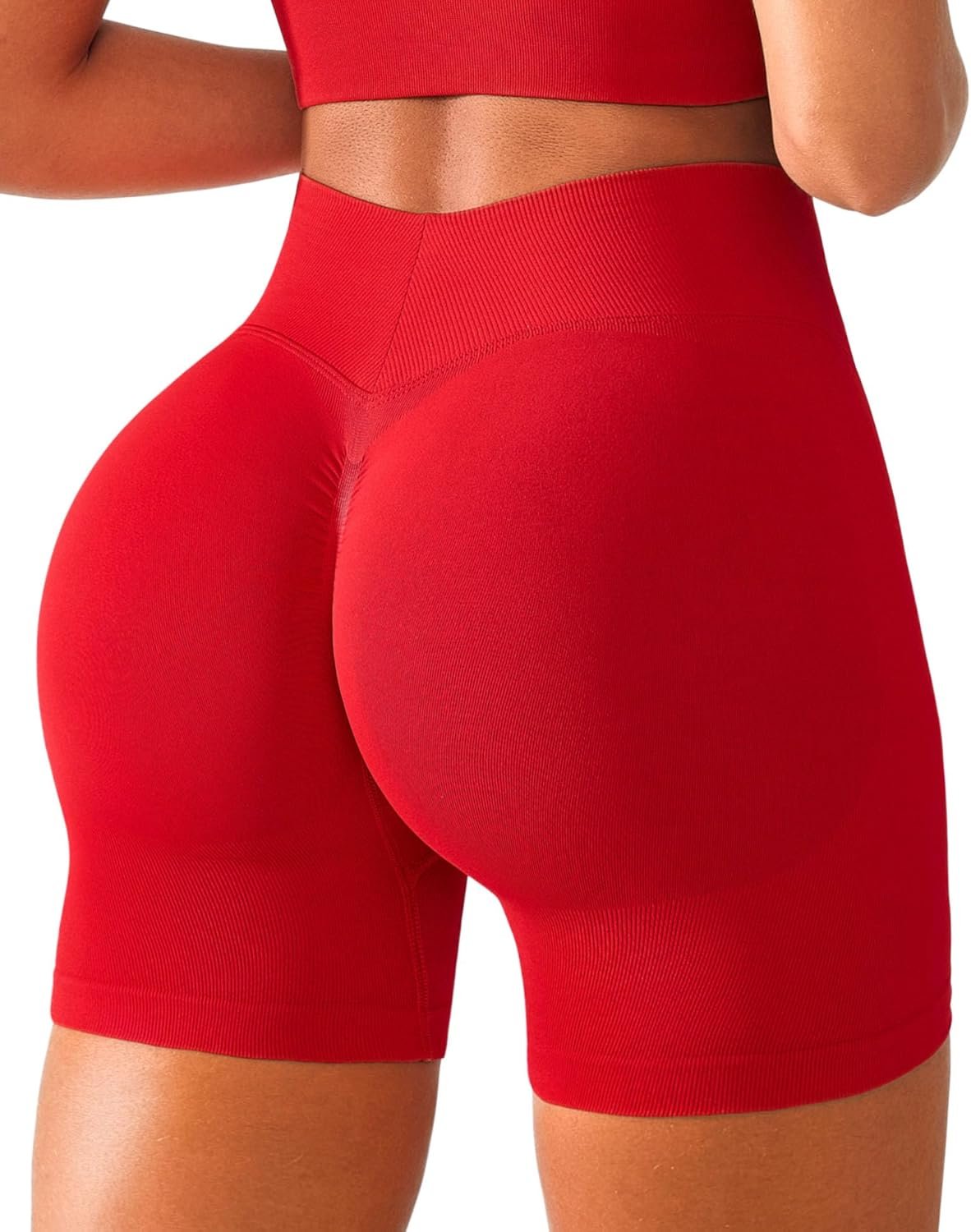 BRXL Scrunch Butt Lifting Shorts for Women V Back Seamless 5″ High Waist Workout Gym Compression Spandex Impact Shorts